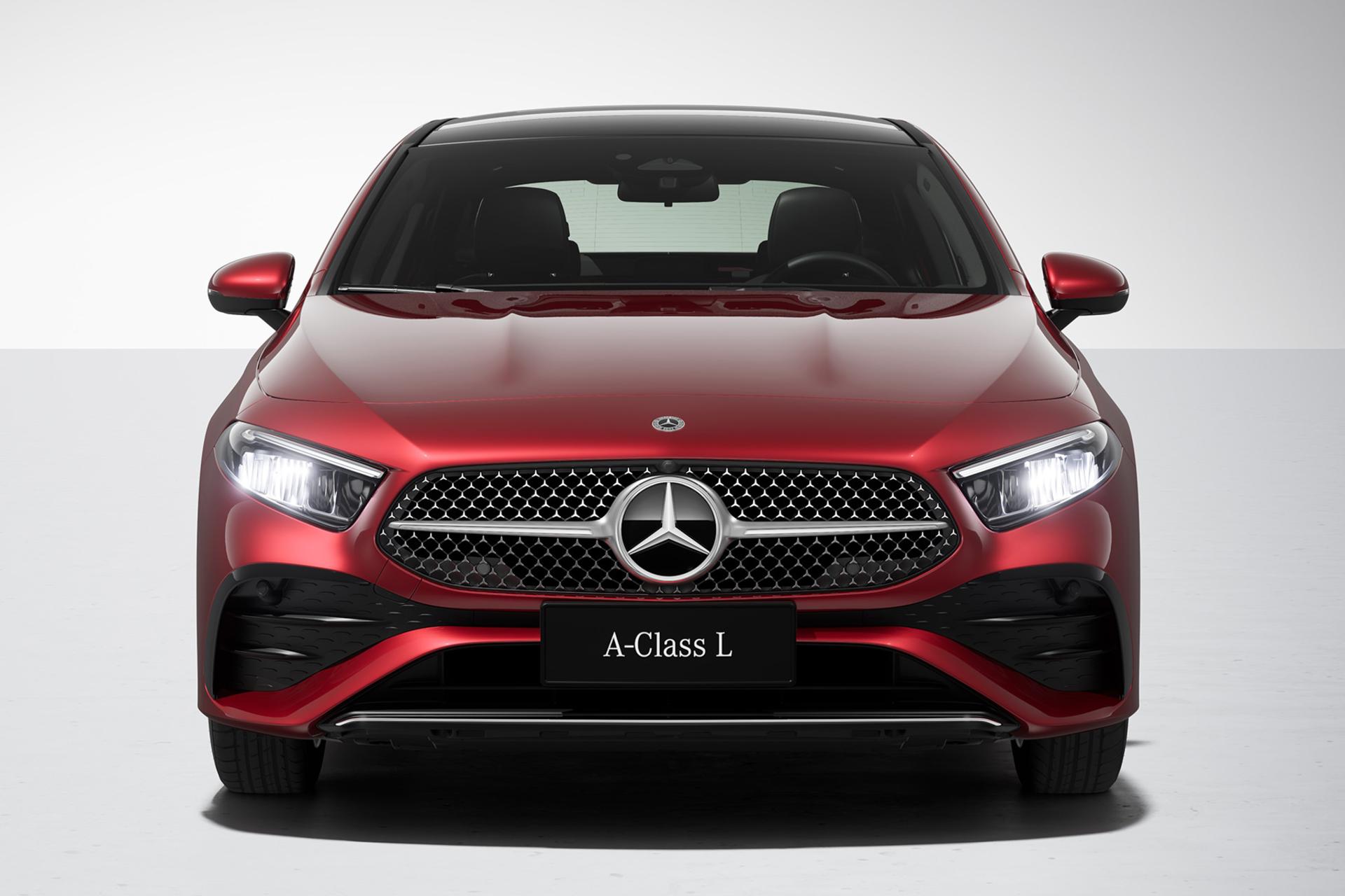 خودرو مرسدس بنز ای کلاس Mercedes Benz A180 L 2024 نمای جلوپنجره رنگ قرمز