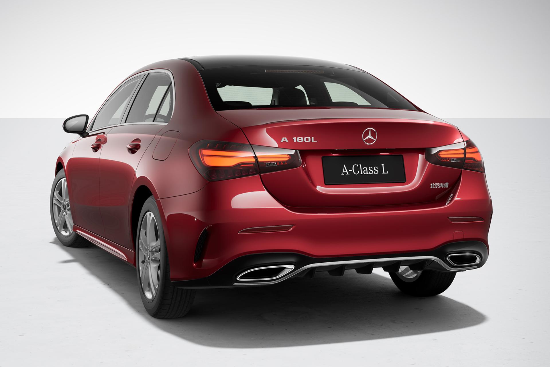 خودرو مرسدس بنز ای کلاس Mercedes Benz A180 L 2024 نمای پشت رنگ قرمز