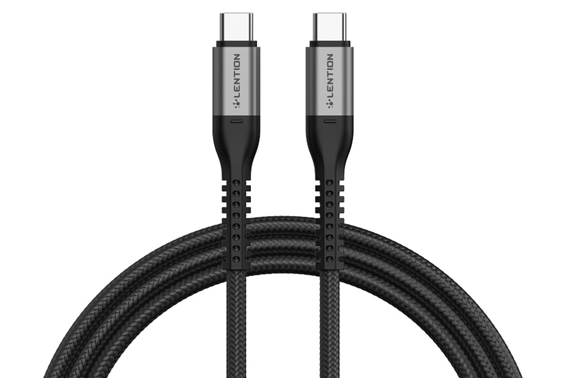 کابل شارژ USB لنشن Type-C به Type-C مدل CCT با طول 1.2 متر رنگ مشکی