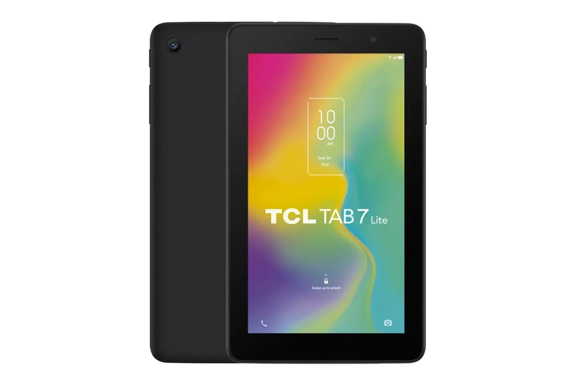 نمای کلی تبلت تب 7 لایت تی سی ال / TCL Tab 7 Lite با نمایشگر روشن و نمایش دوربین پنل پشت