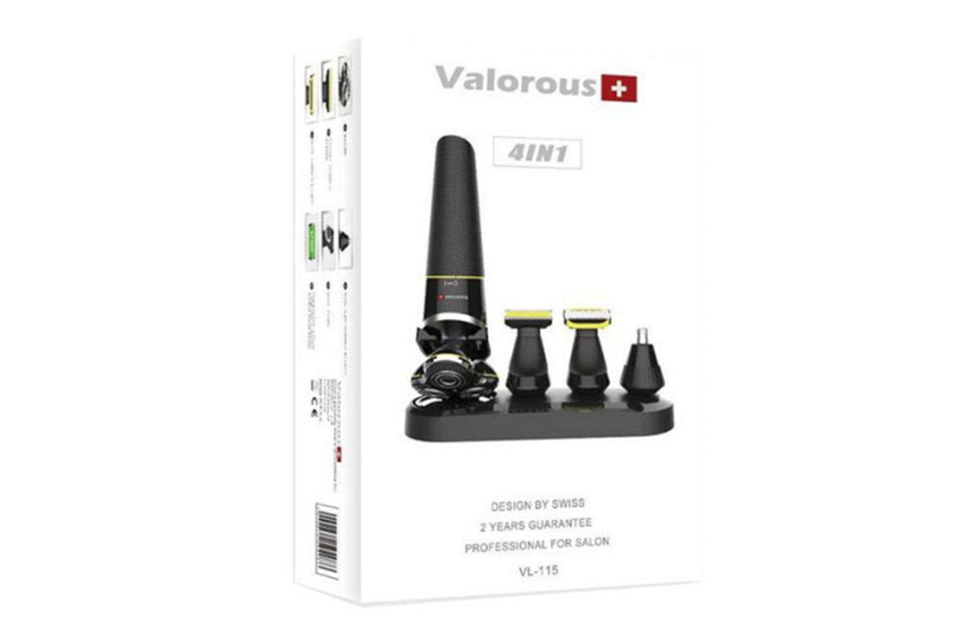 ماشین اصلاح و ریش تراش والوروس Valorous VL-115 جعبه و بسته بندی