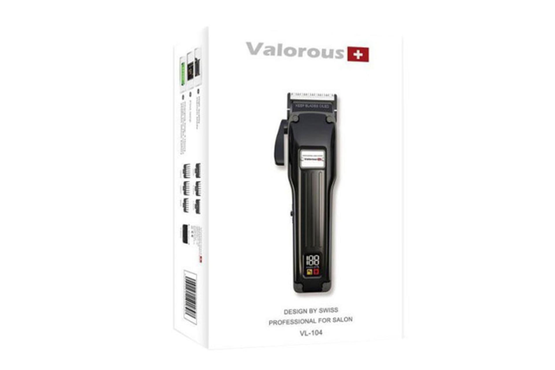 ماشین اصلاح و ریش تراش والوروس Valorous VL-104 جعبه و بسته بندی