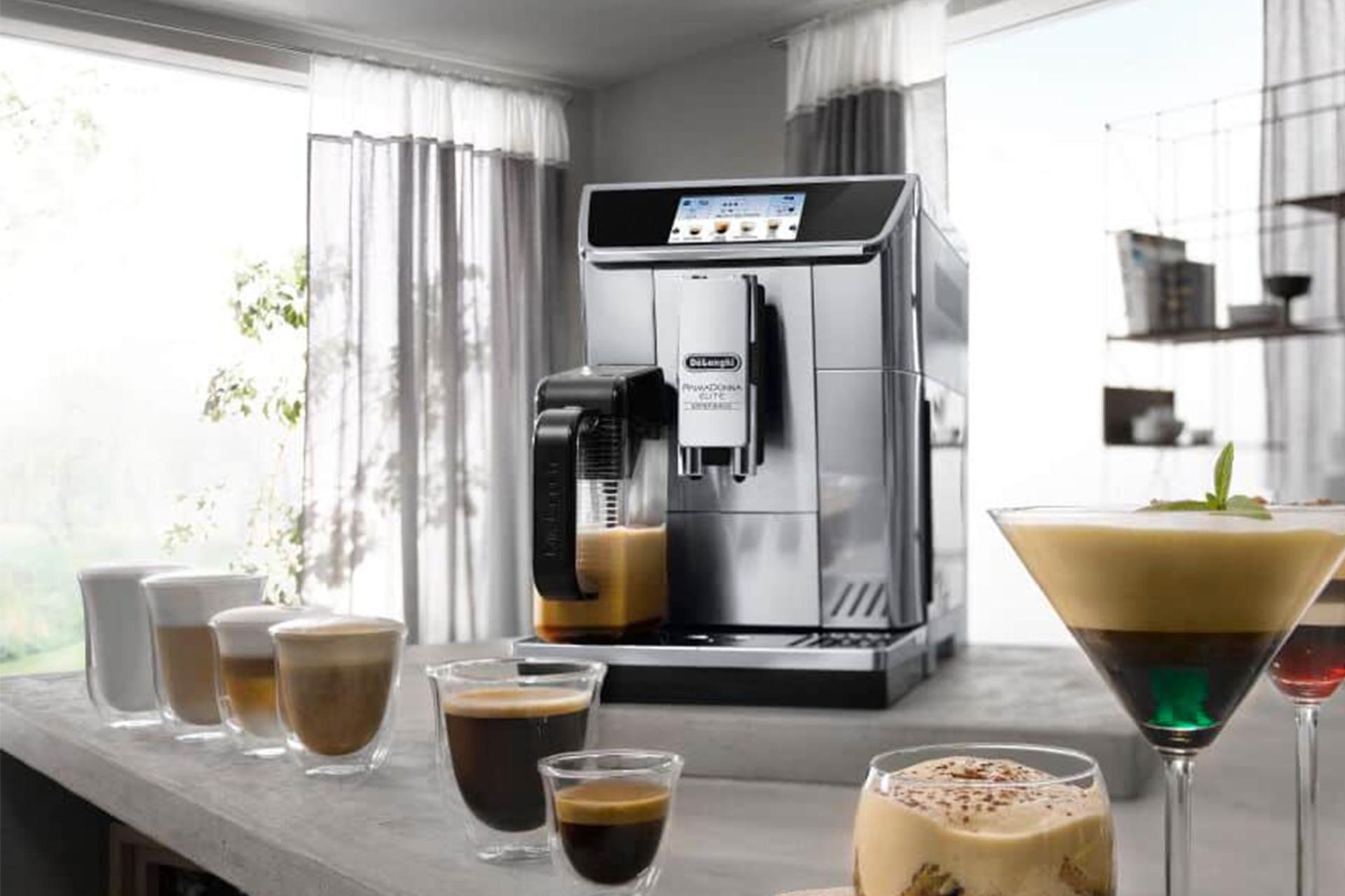 مرجع متخصصين ايران نماي جلوي اسپرسو ساز دلونگي Delonghi PrimaDonna Elite Experience 85.MS