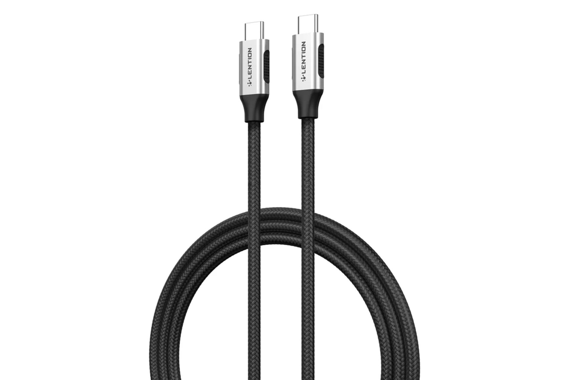 کابل شارژ USB لنشن Type-C به Type-C مدل CCN رنگ مشکی