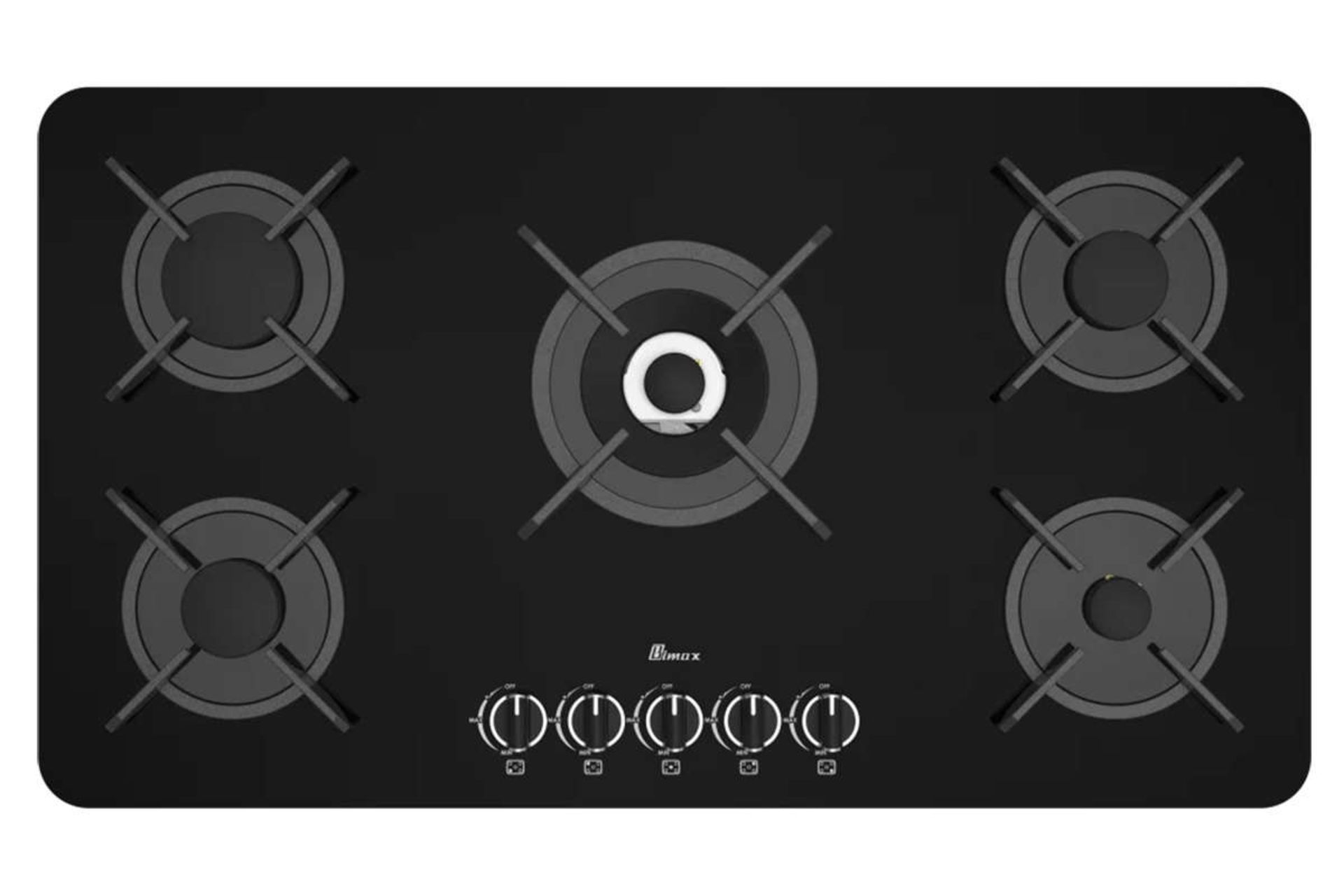 نمای بالای اجاق گاز صفحه ای بیمکث 0048 رنگ مشکی