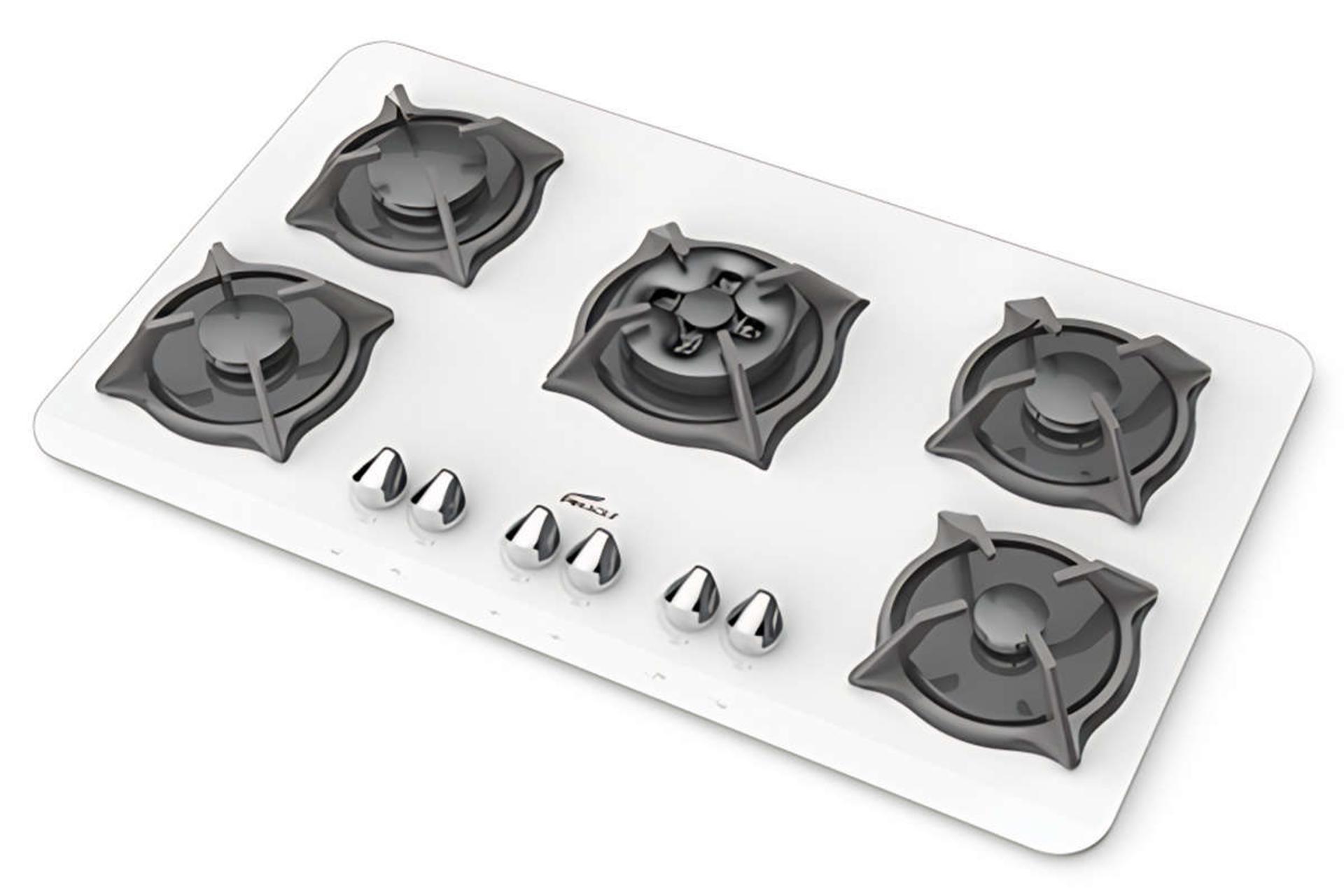 نمای سمت راست اجاق گاز صفحه ای ایگل 100 رنگ سفید