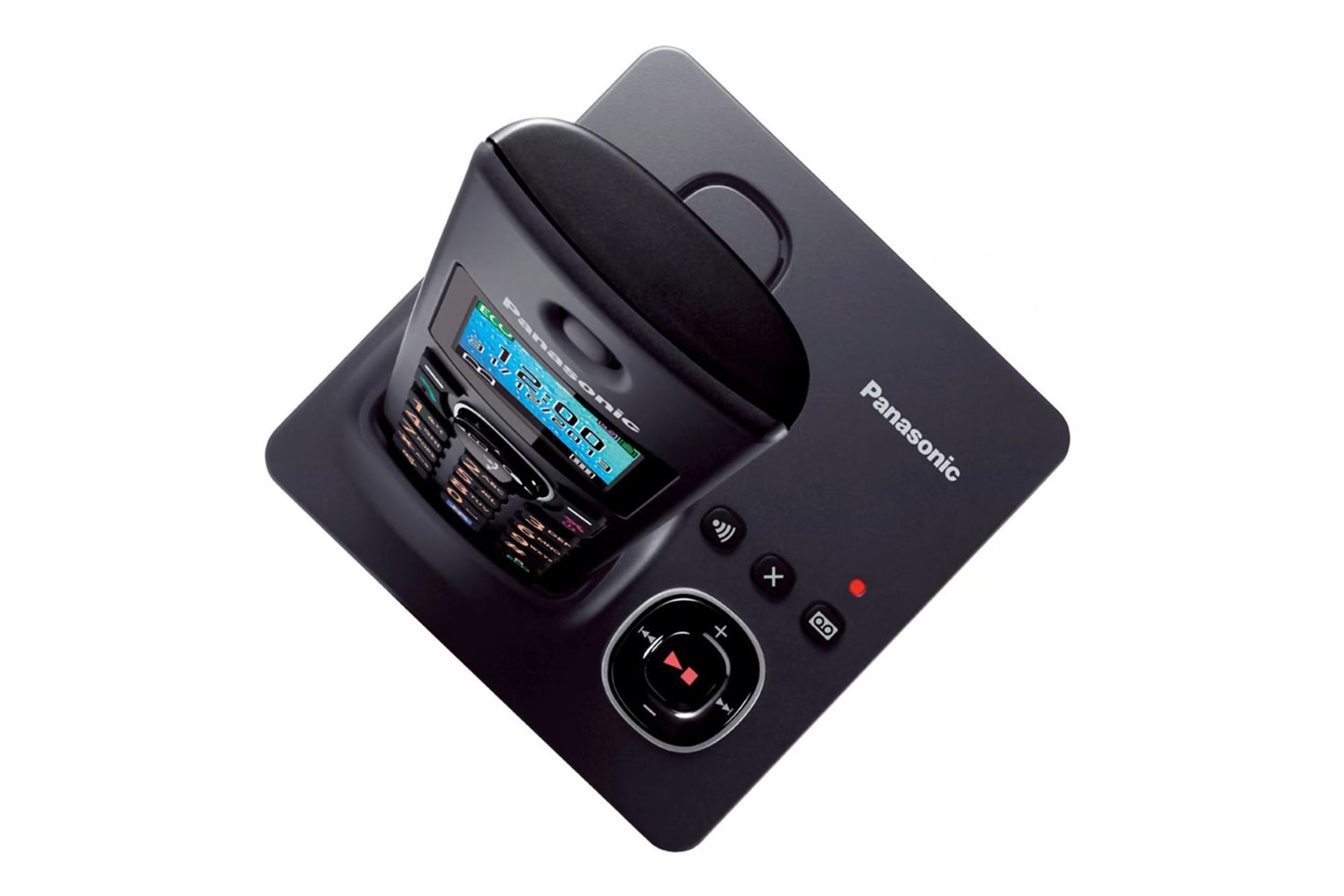 نمای بالای تلفن پاناسونیک KX-TG7861 با نمایش لبه بالا و اسپیکر پایه