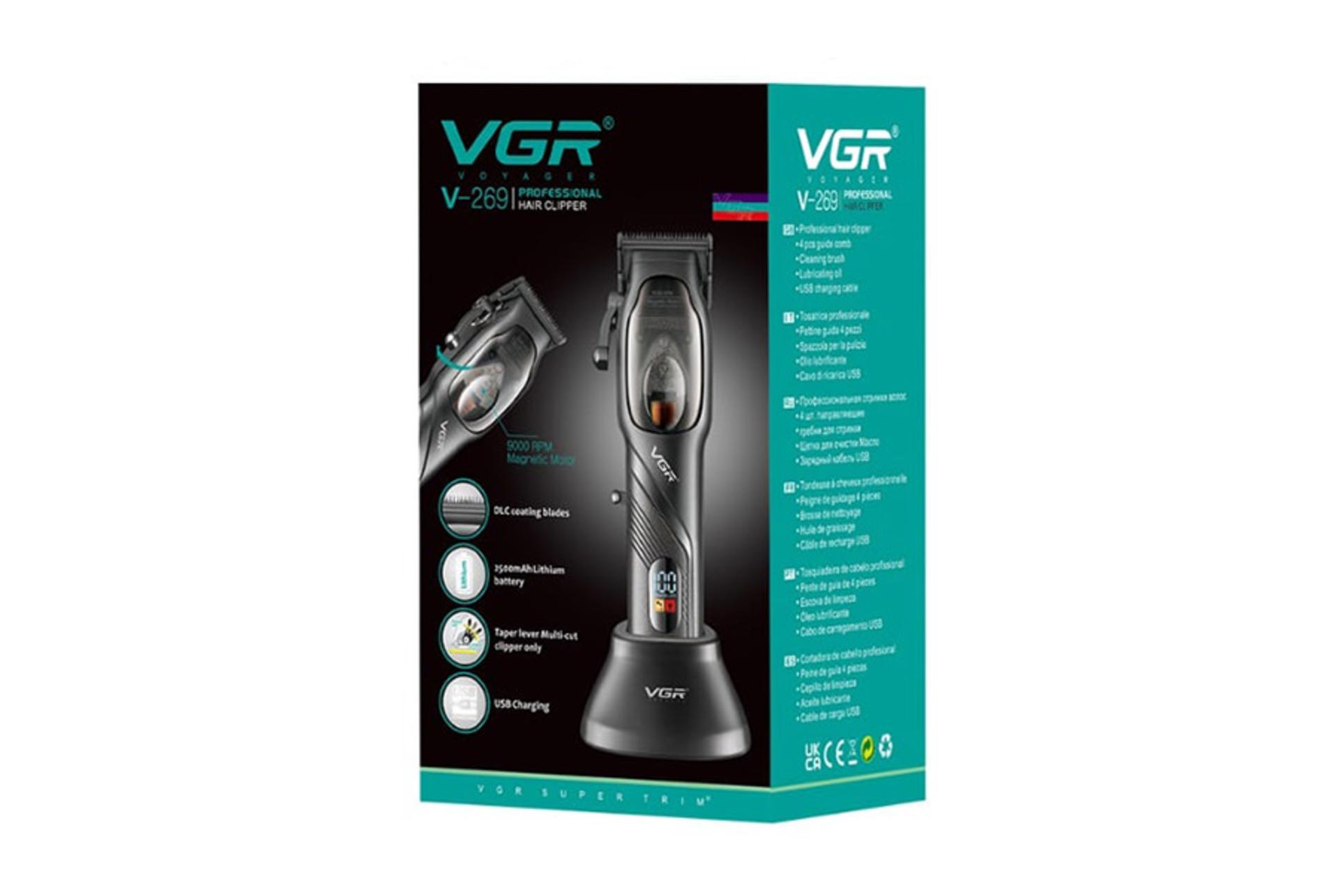 ماشین اصلاح و ریش تراش وی جی آر VGR V-269 جعبه و بسته بندی