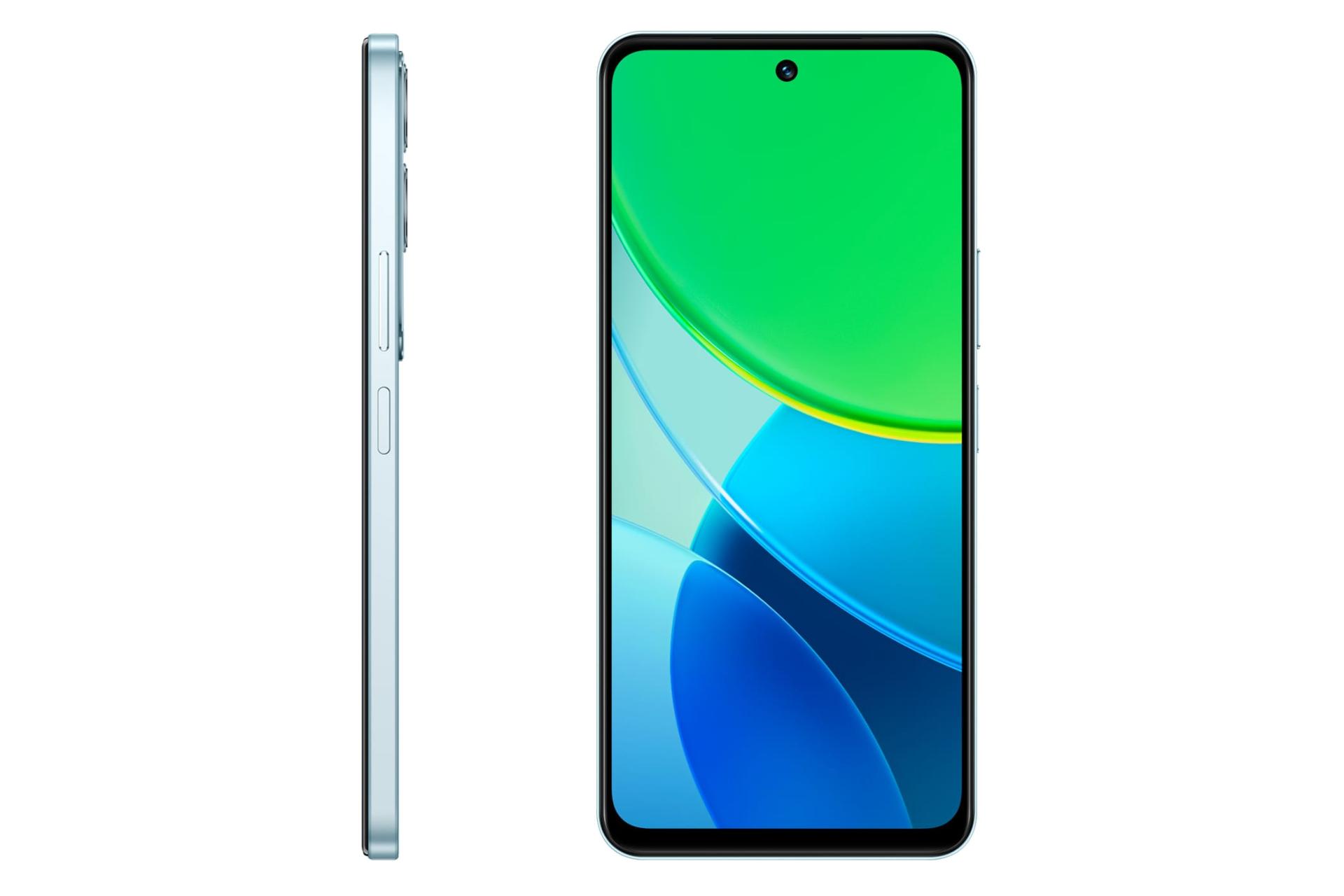 پنل جلو و فریم گوشی موبایل ویوو vivo Y19s آبی روشن