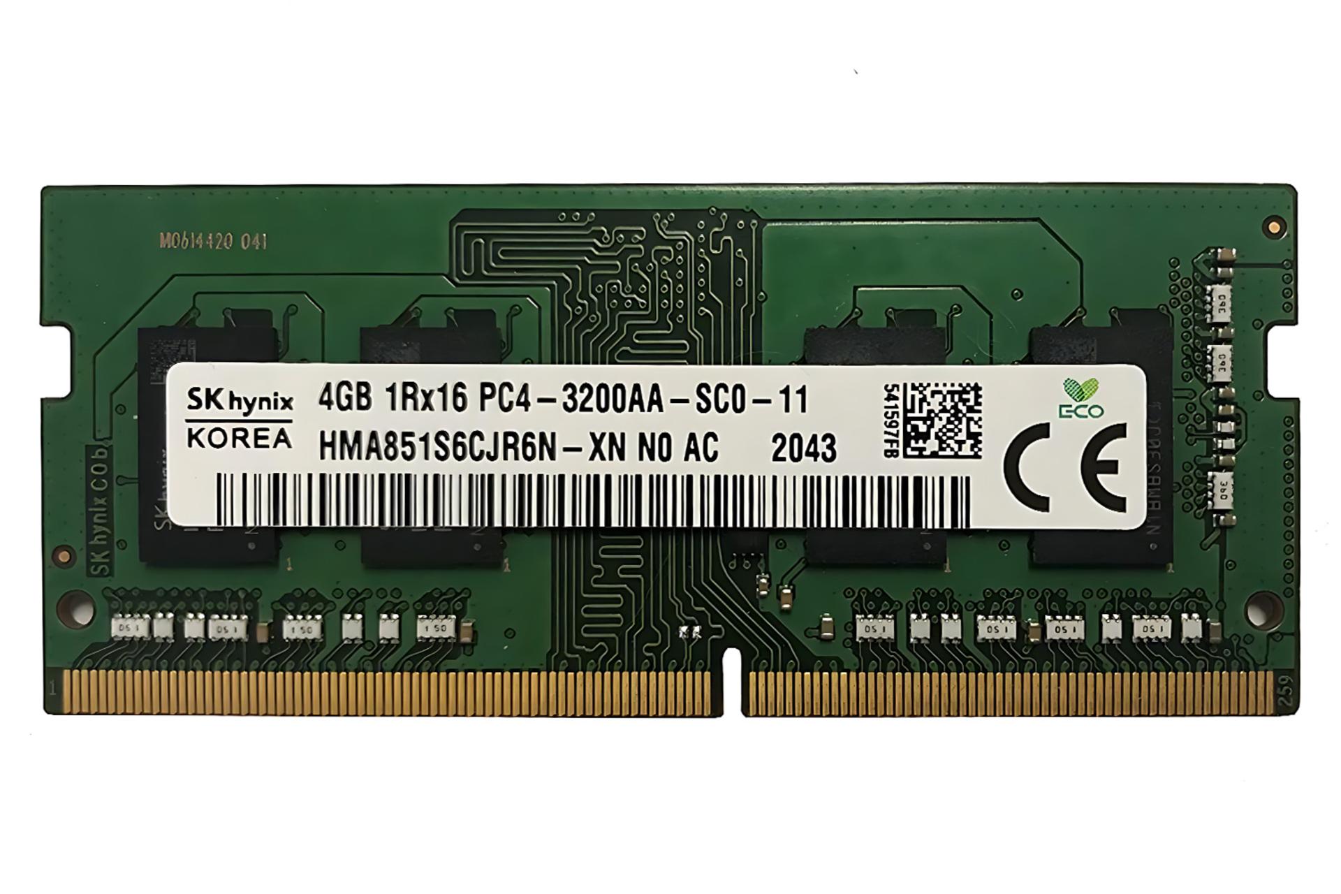 رم اس کی هاینیکس SK Hynix HMA851S6CJR6N-XN 4GB DDR4-3200 CL22