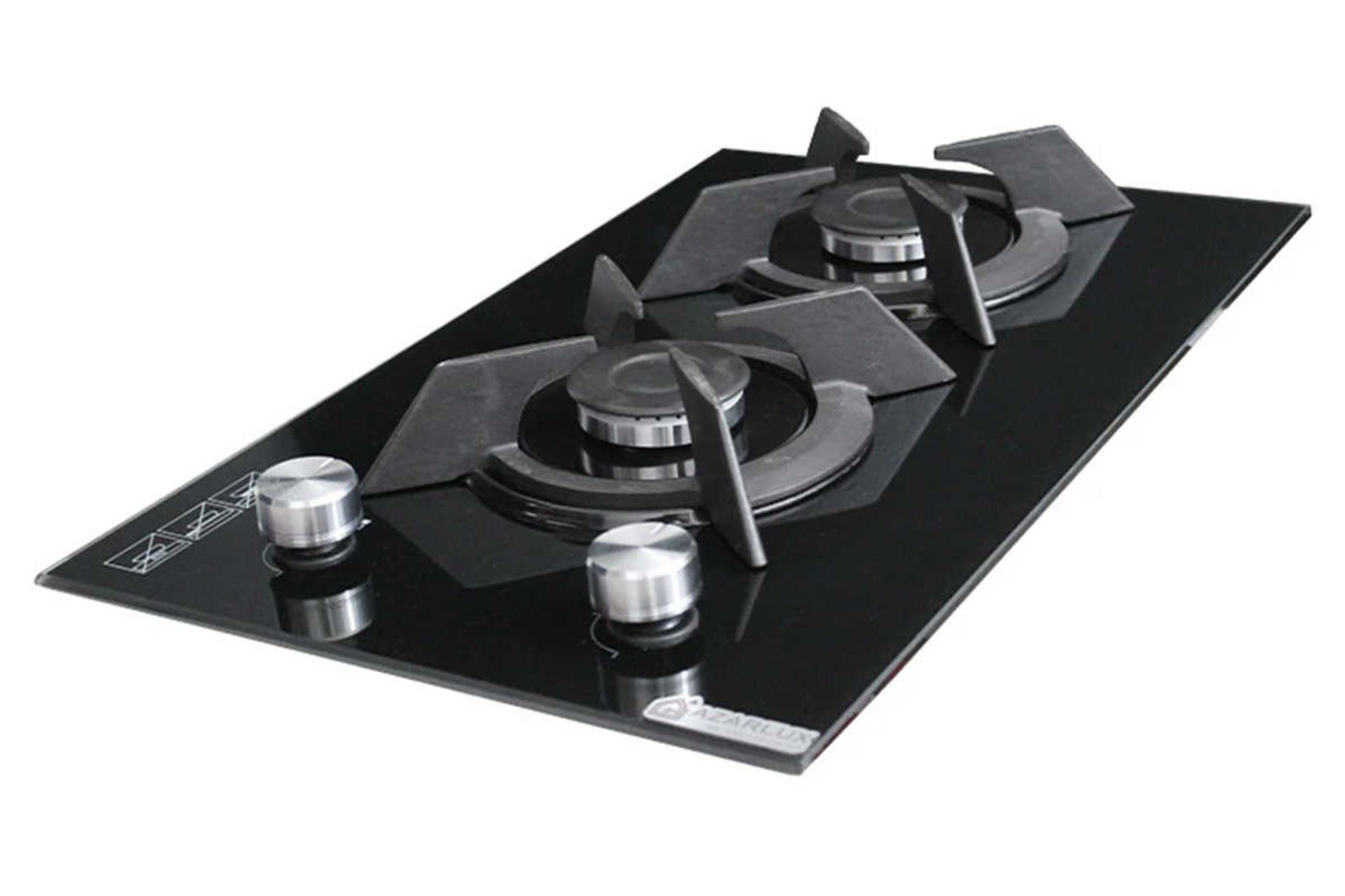 نمای سمت راست اجاق گاز صفحه ای آذرلوکس G02NL-15B