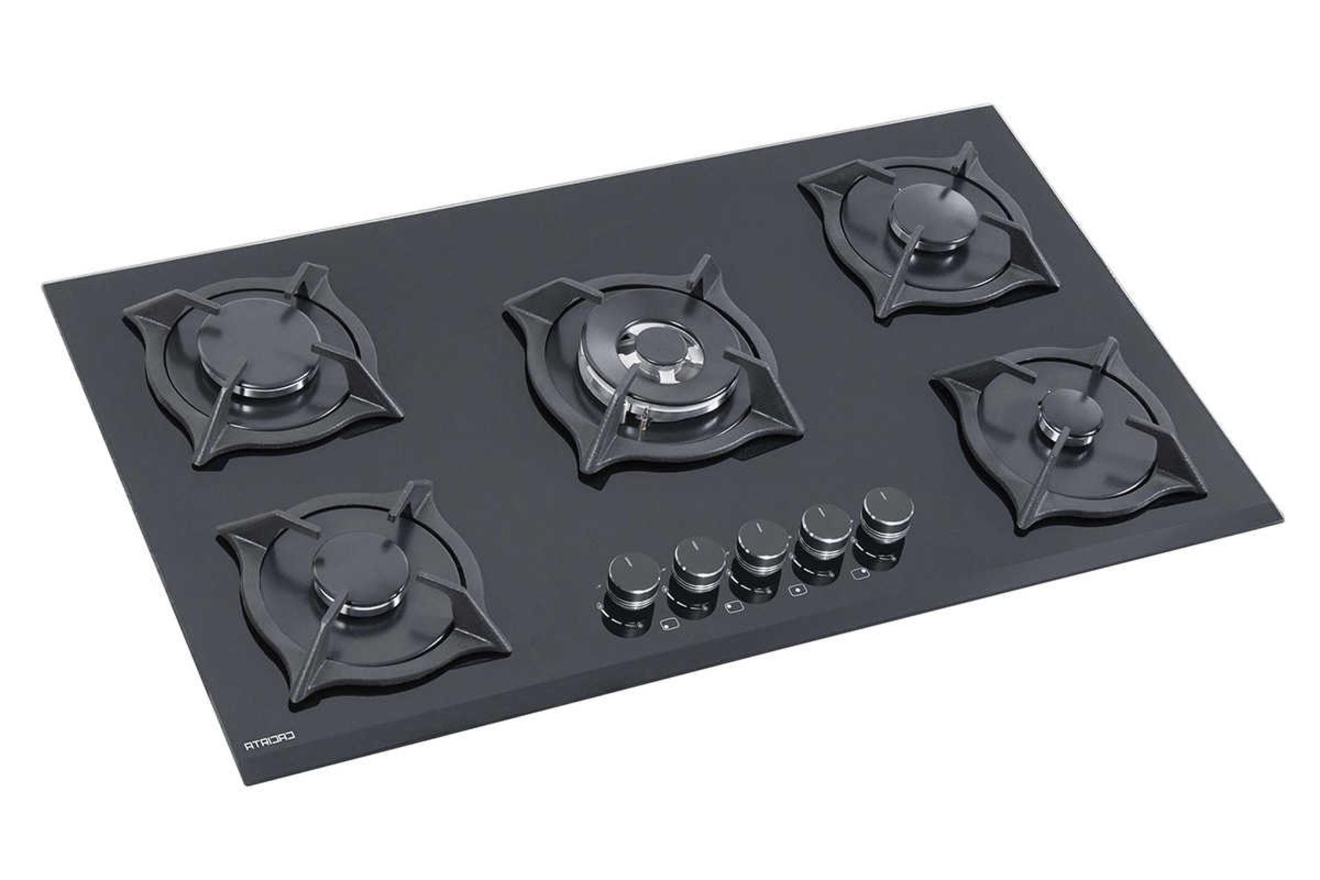 نمای سمت راست اجاق گاز صفحه ای آتریداد AG 07 رنگ مشکی