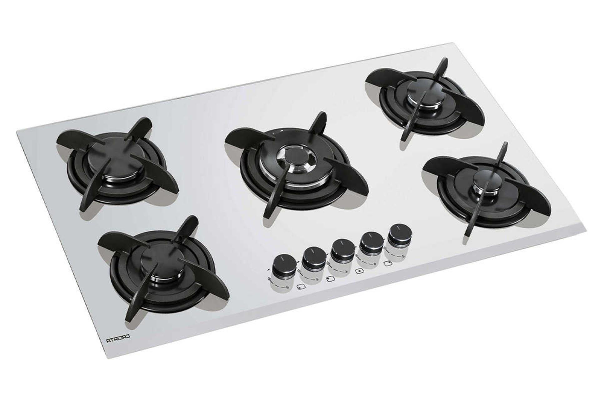 نمای سمت راست اجاق گاز صفحه ای آتریداد AG 09 رنگ سفید