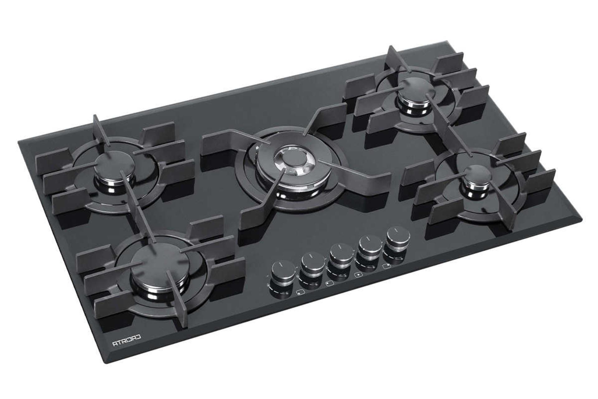 نمای سمت راست اجاق گاز صفحه ای آتریداد AG 33 رنگ مشکی