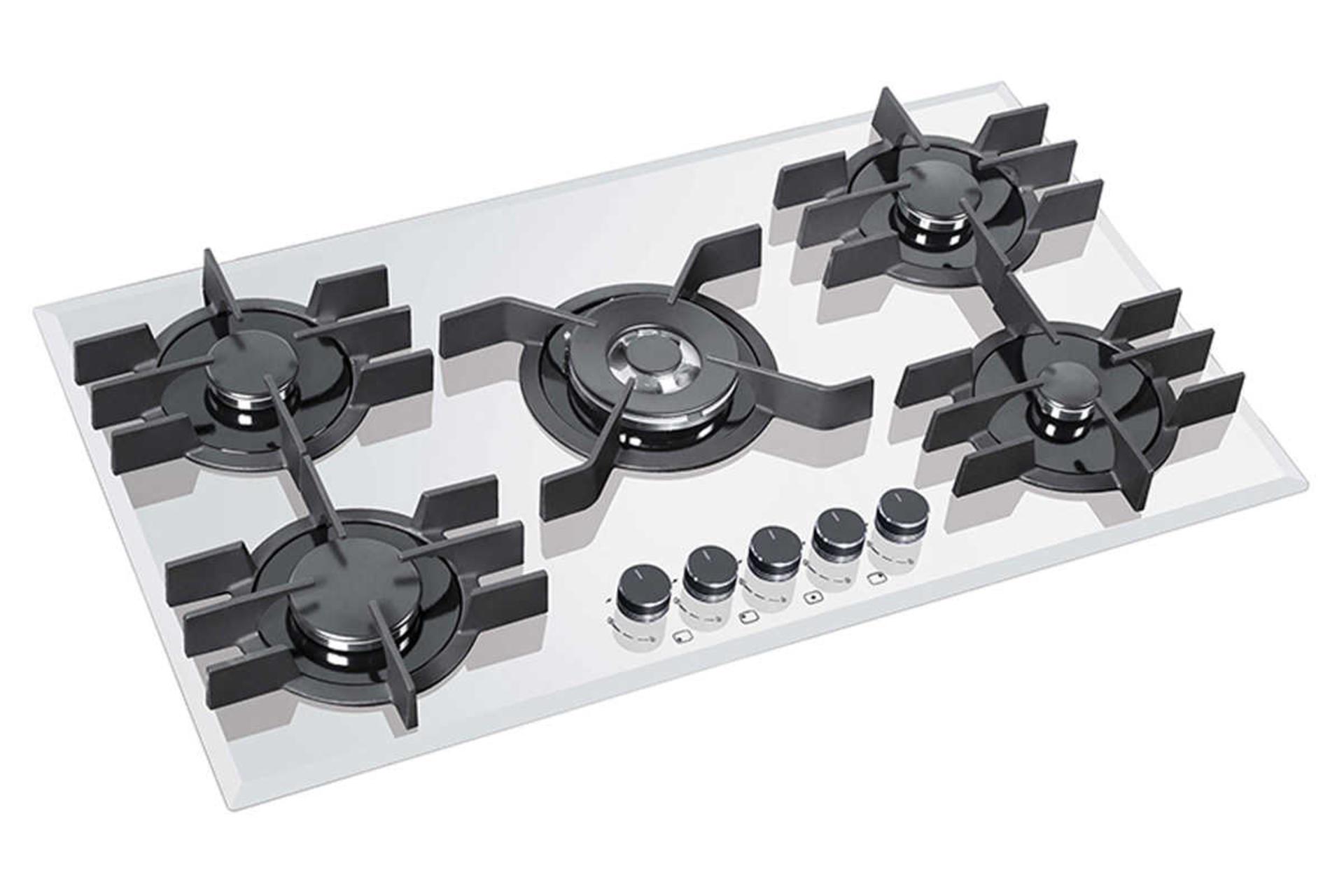 نمای سمت راست اجاق گاز صفحه ای آتریداد AG 33 رنگ سفید