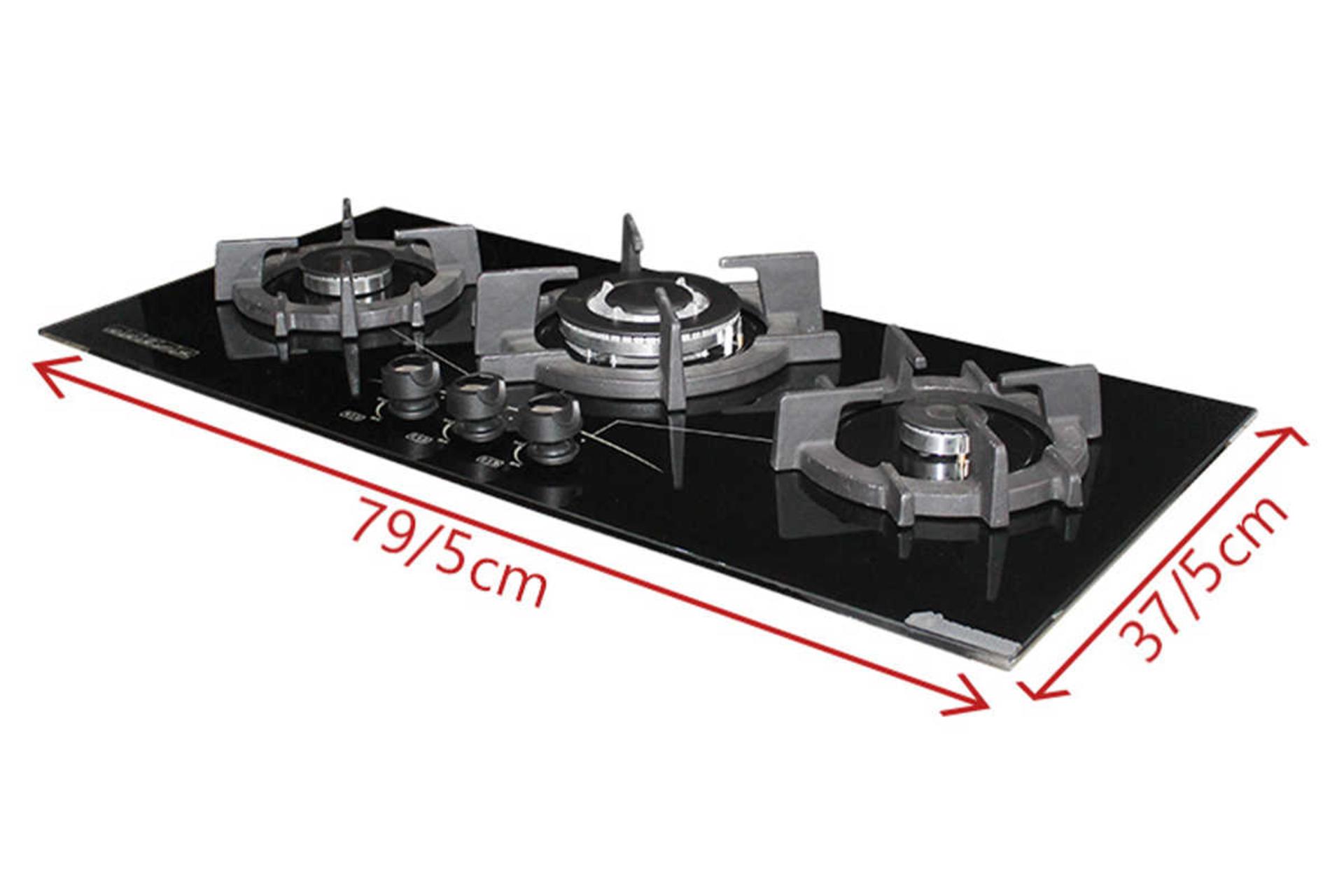 ابعاد اجاق گاز صفحه ای آذرلوکس G03NE-18B