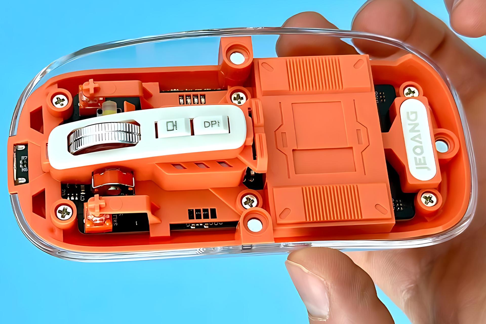 ابعاد ماوس جکنگ JEQANG JW-AP05 در دست