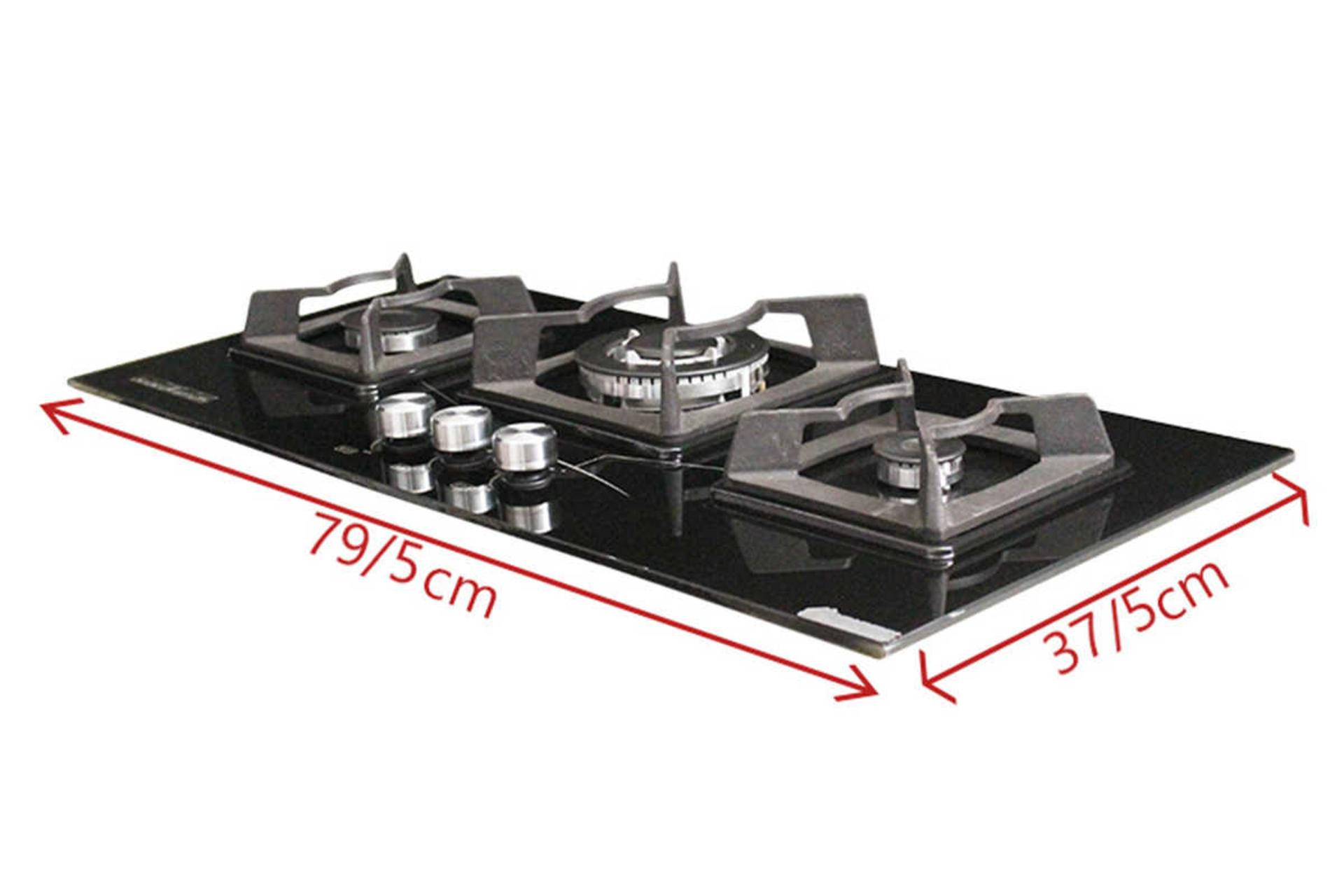 ابعاد اجاق گاز صفحه ای آذرلوکس G03ML-3B
