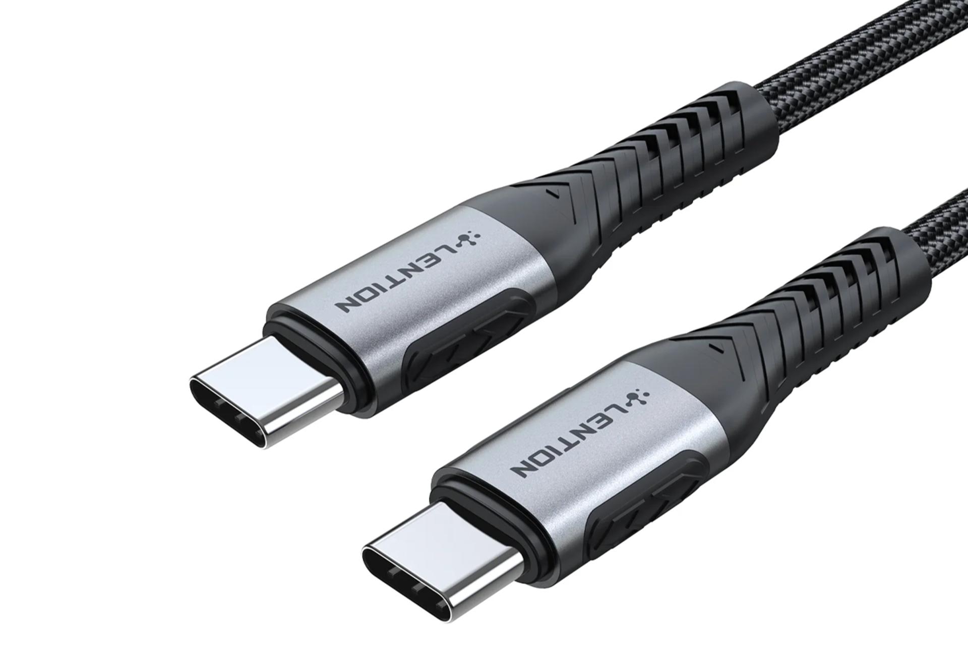 کانکتور و اتصال کابل شارژ USB لنشن Type-C به Type-C مدل CCE-5A با طول 2 متر