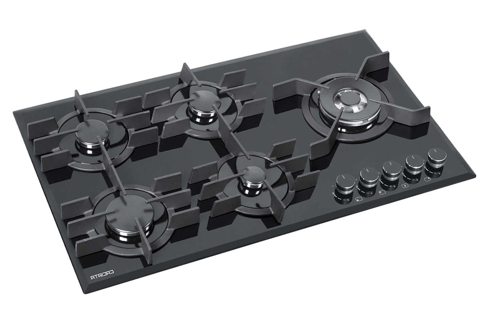 نمای سمت چپ اجاق گاز صفحه ای آتریداد AS 34 رنگ مشکی