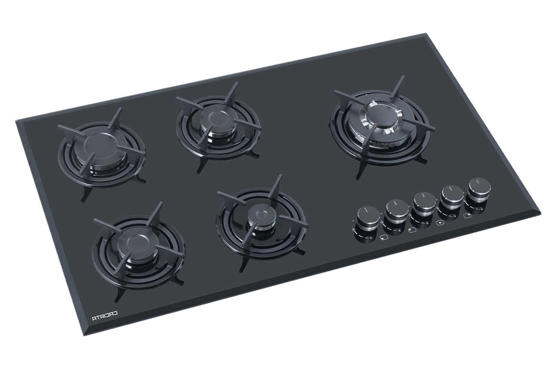 نمای سمت چپ اجاق گاز صفحه ای آتریداد AG 06 رنگ مشکی