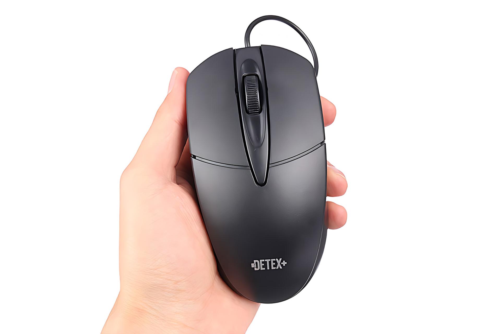 ابعاد ماوس دیتکس پلاس DETEX Plus MD-904 در دست