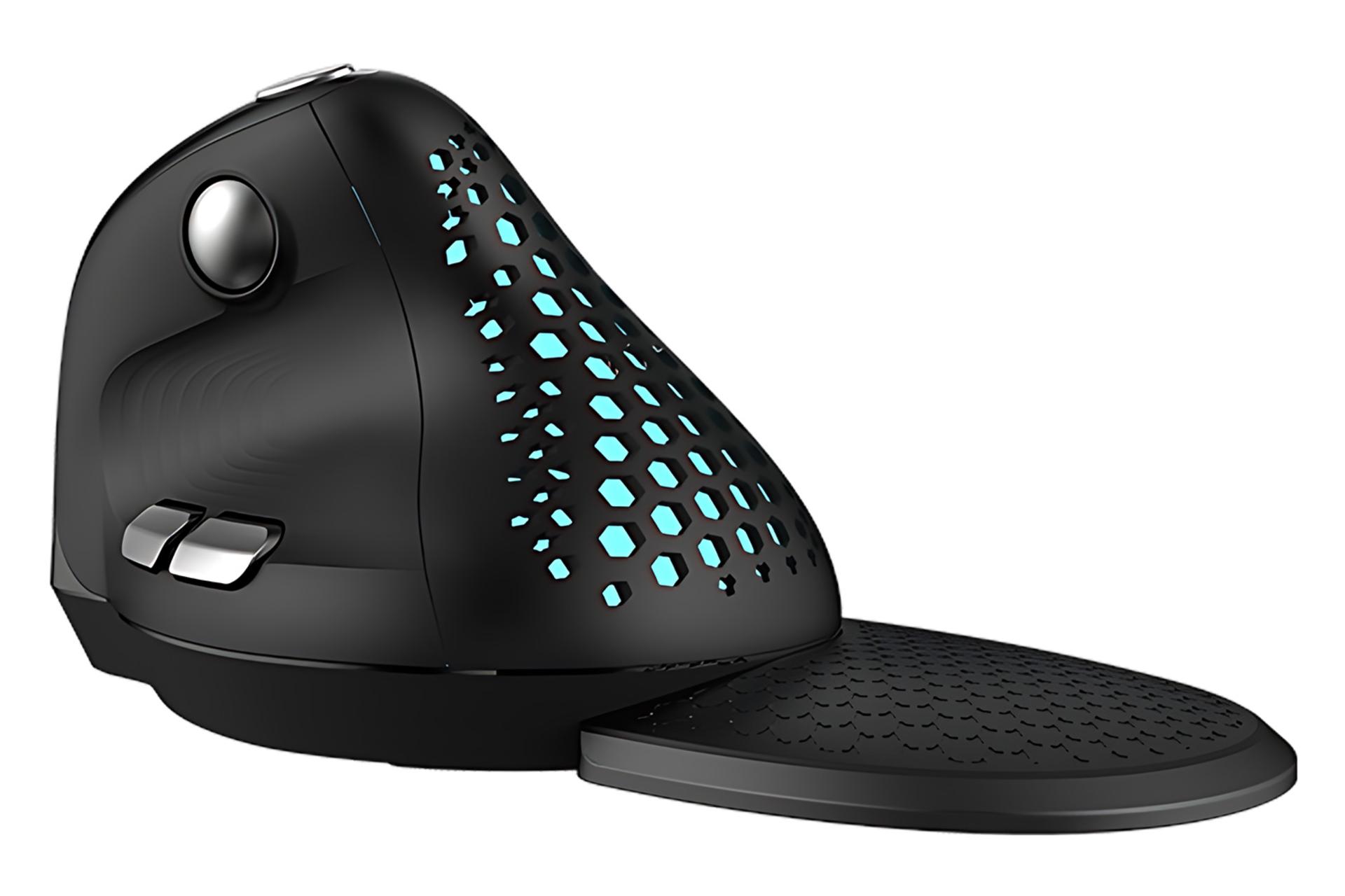 نمای چپ رنگ مشکی ماوس دیلاکس DELUX M618XSD