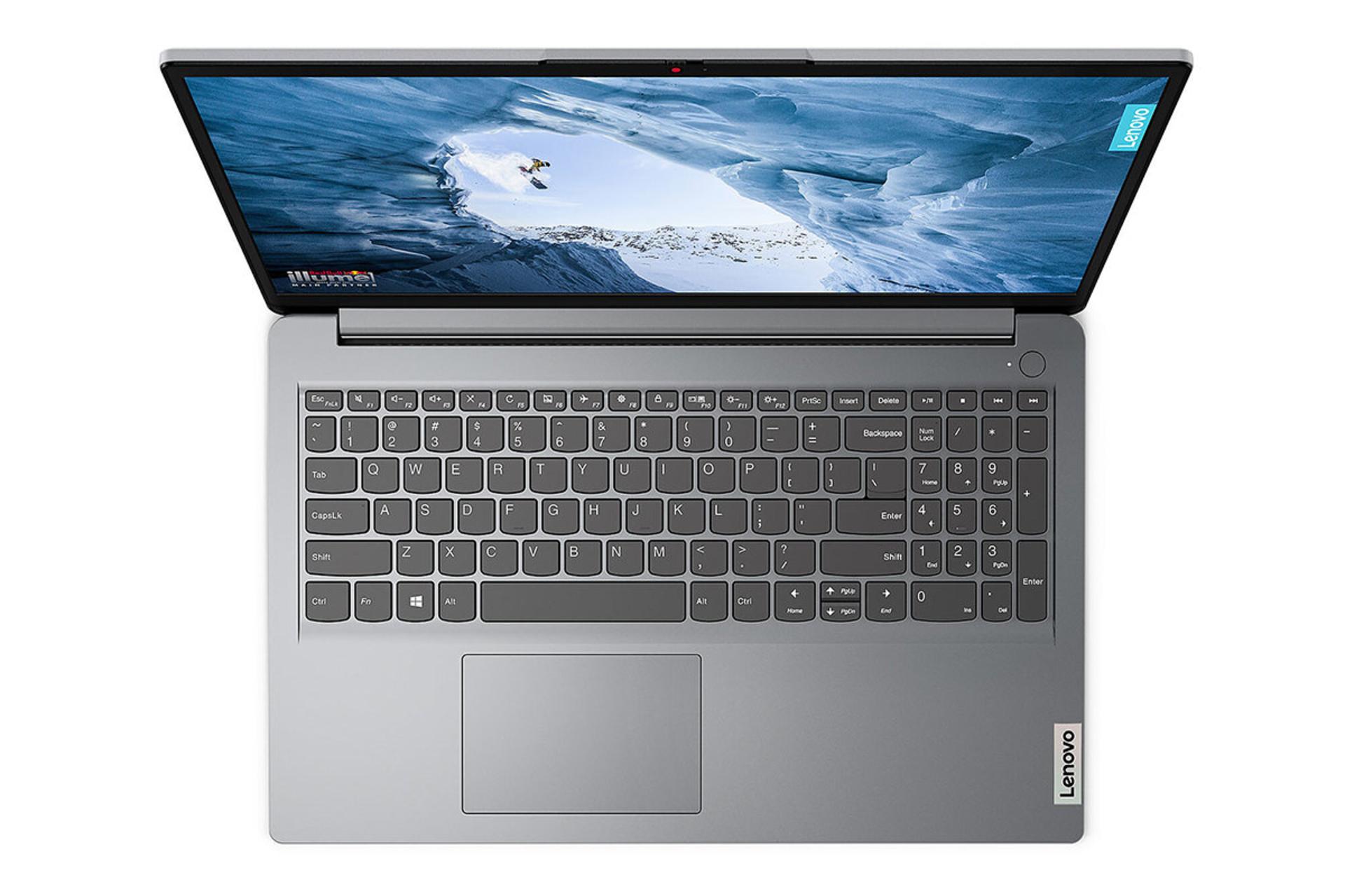 لپ تاپ لنوو Lenovo IdeaPad 1 15IJL7 نمای بالا و کیبورد