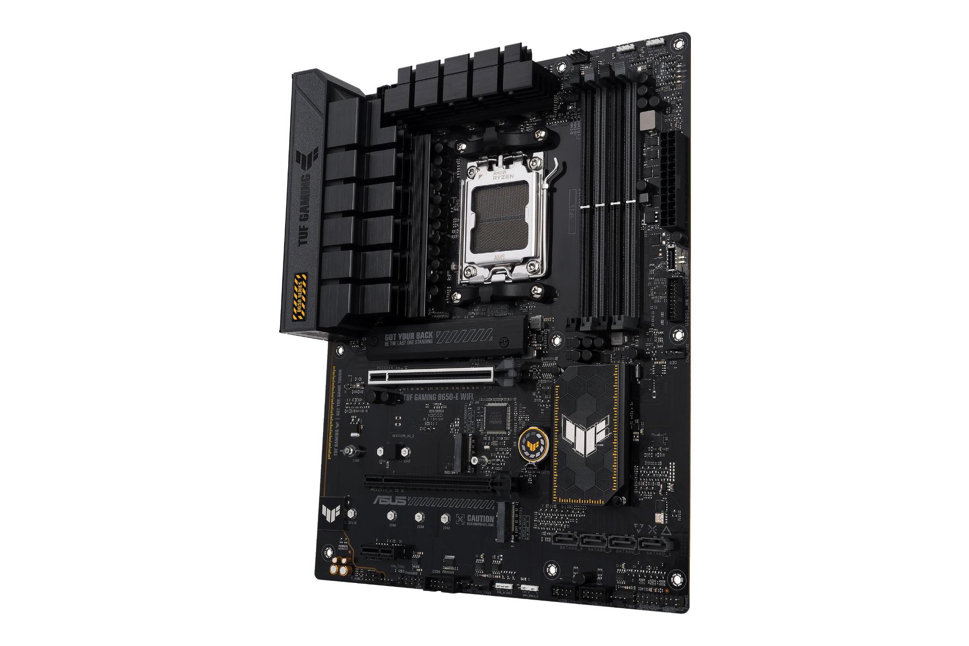 نمای کناری مادربرد ایسوس ASUS TUF GAMING B650-E WIFI