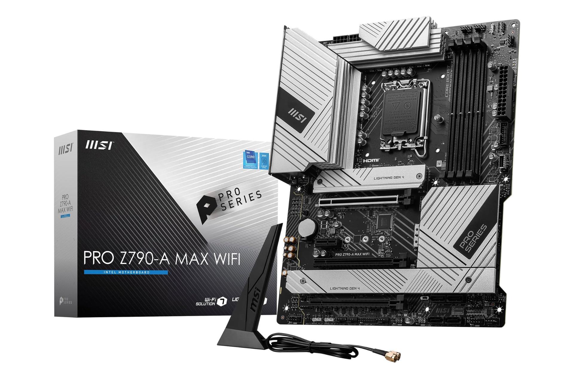 مادربرد ام اس آی MSI PRO Z790-A MAX WIFI به همراه جعبه