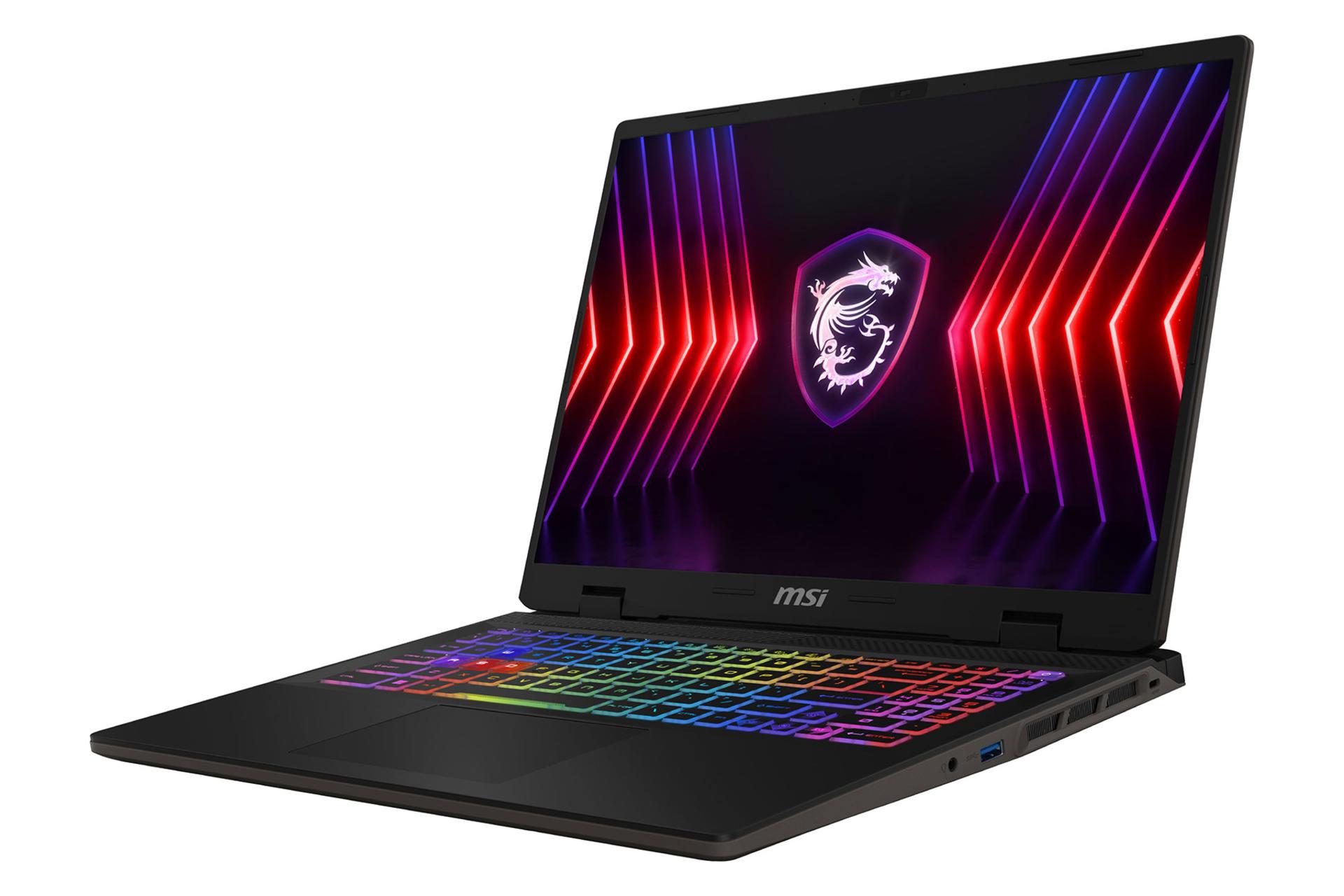 لپ تاپ ام اس آی MSI Sword 16 HX B14V نمای جلو و راست