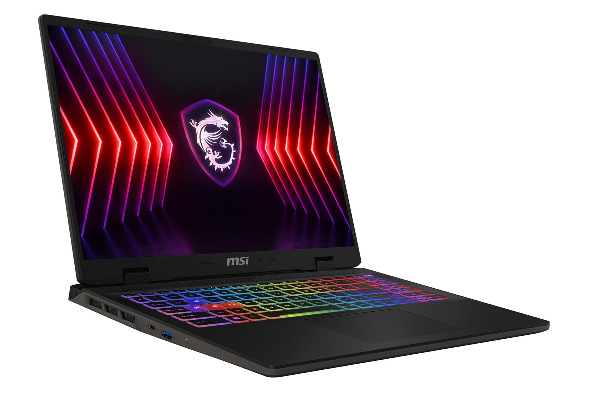 لپ تاپ ام اس آی MSI Sword 16 HX B14V نمای جلو و چپ