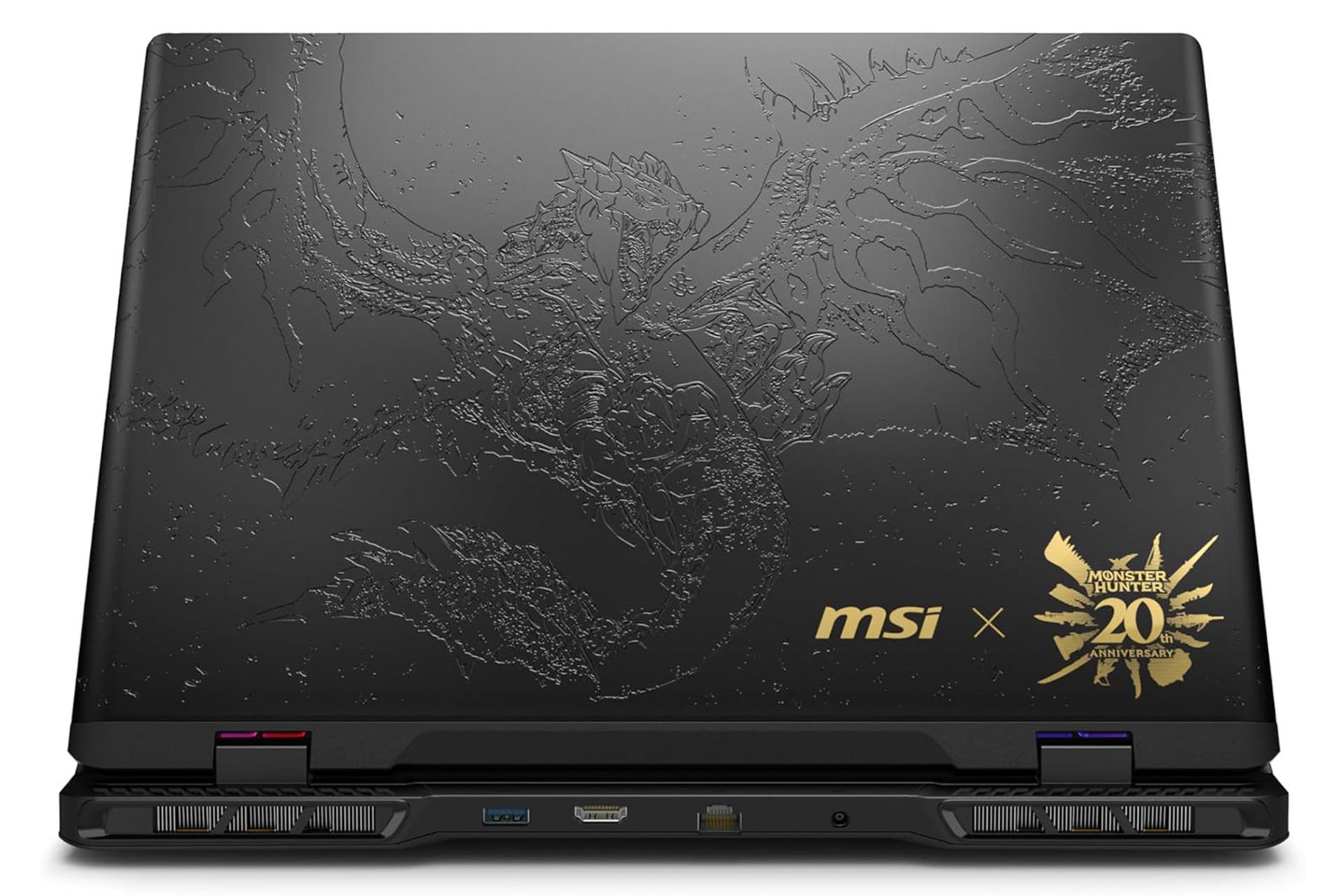 لپ تاپ ام اس آی MSI Crosshair 16 HX MONSTER HUNTER EDITION D14VFKG نمای پشت و درگاه ها