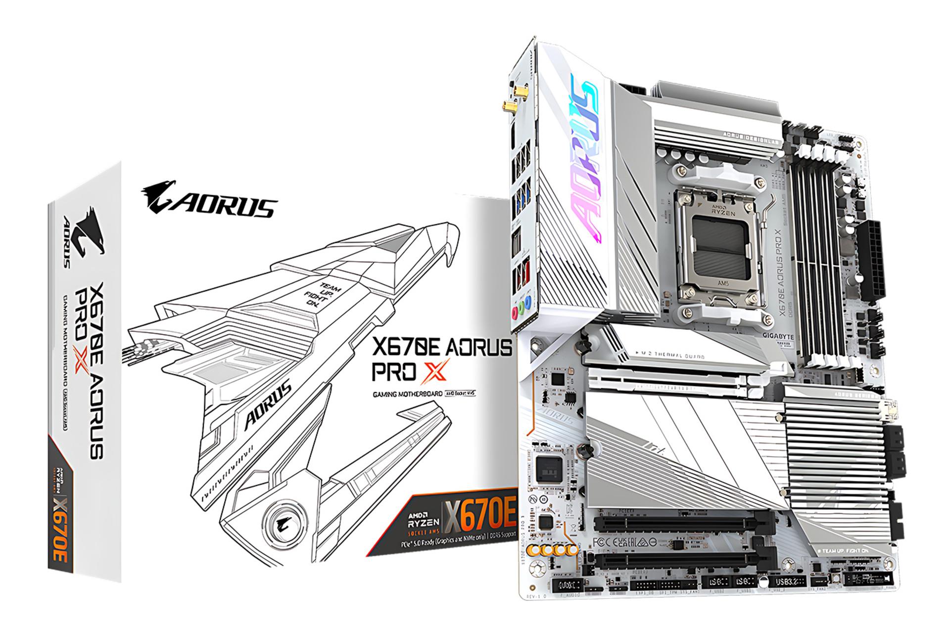 جعبه مادربرد گیگابایت GIGABYTE X670E AORUS PRO X