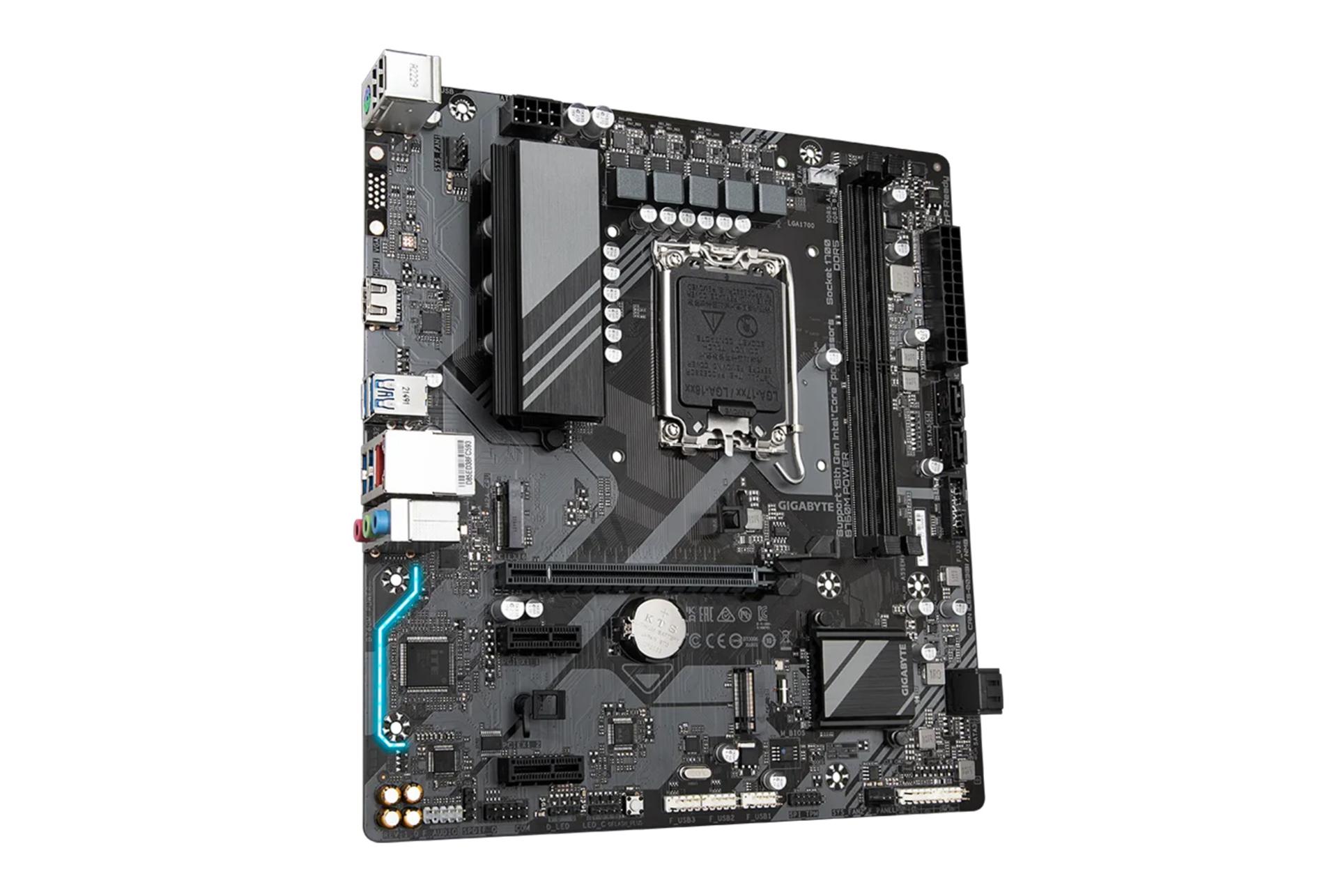نمای کناری مادربرد گیگابایت GIGABYTE B760M POWER (rev. 1.0)