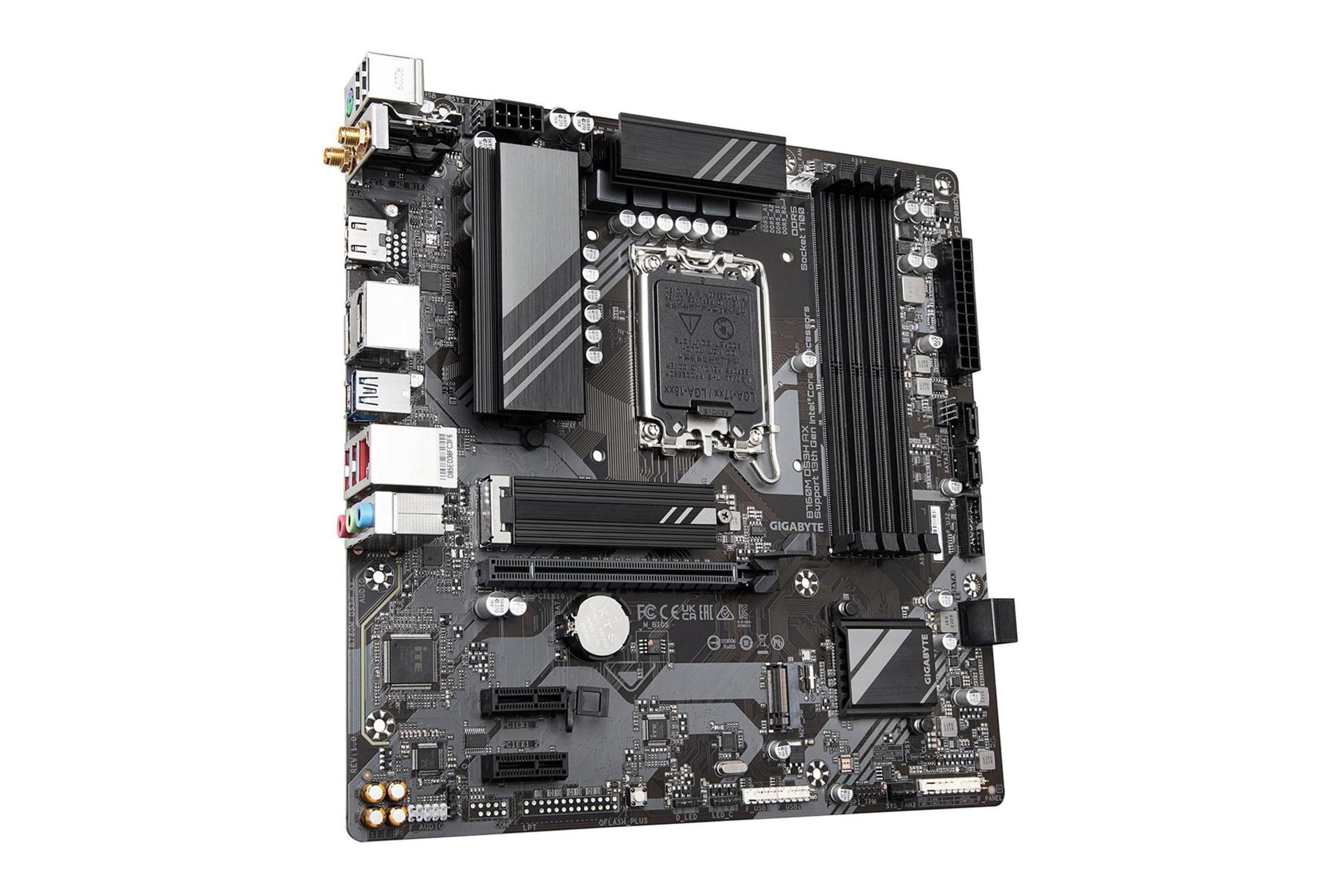 نمای کناری مادربرد گیگابایت GIGABYTE B760M DS3H AX (rev. 1.x)