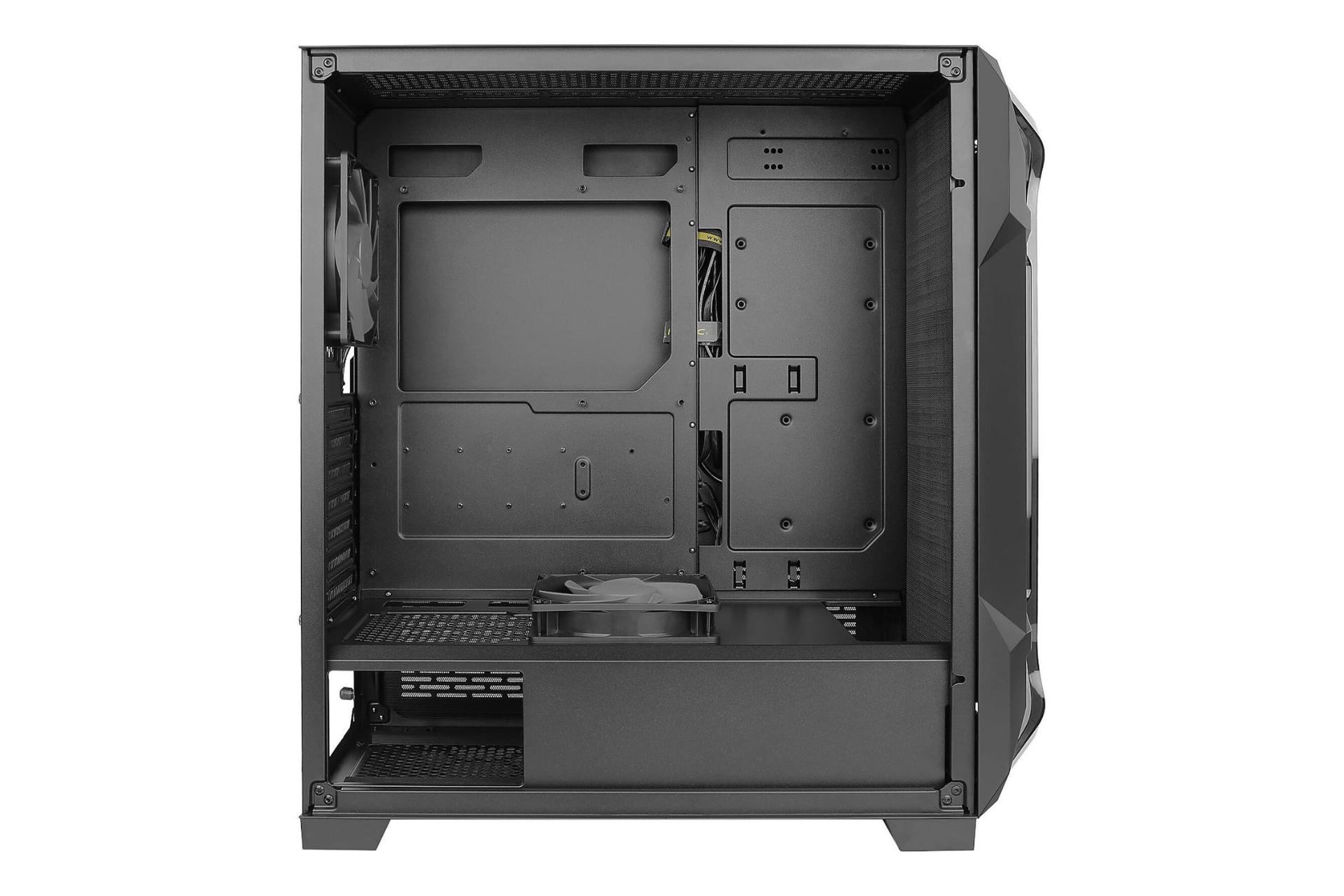 نمای نیمرخ داخلی پنل سمت چپ کیس کامپیوتر انتک DF600 FLUX با نمایش محل نصب مادربرد