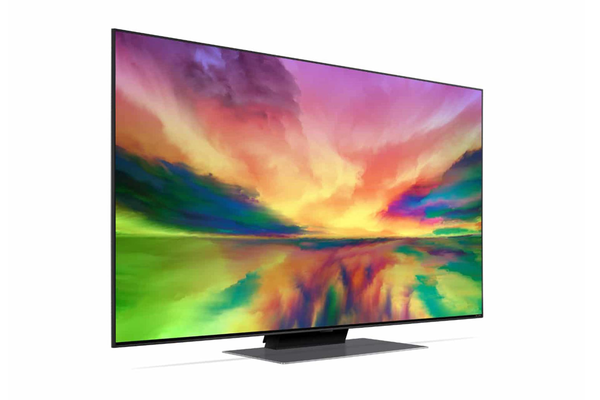 تلویزیون ال جی LG QNED82 2023 نمای جلو و چپ