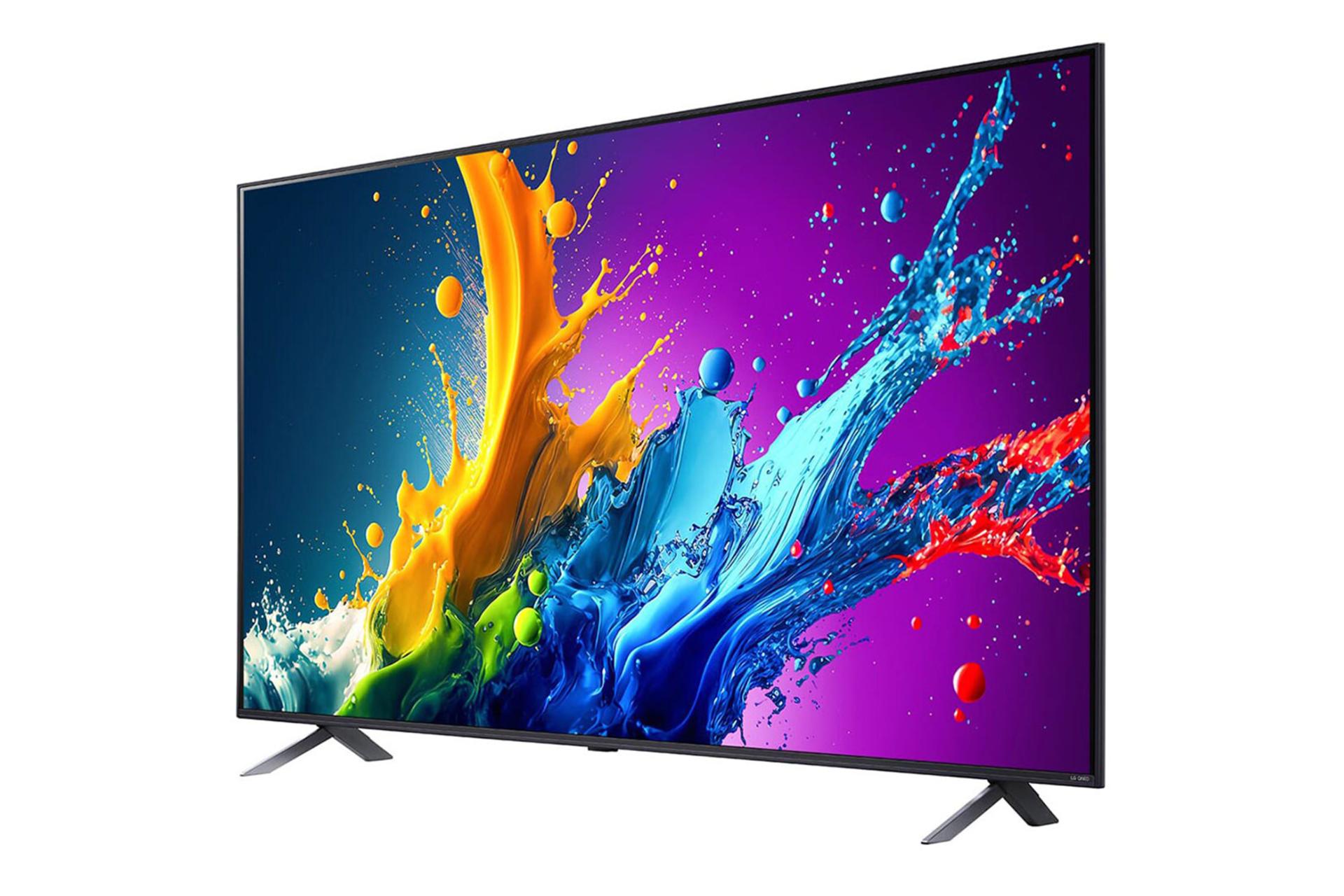 تلویزیون ال جی LG QNED82 2024 نمای جلو و راست