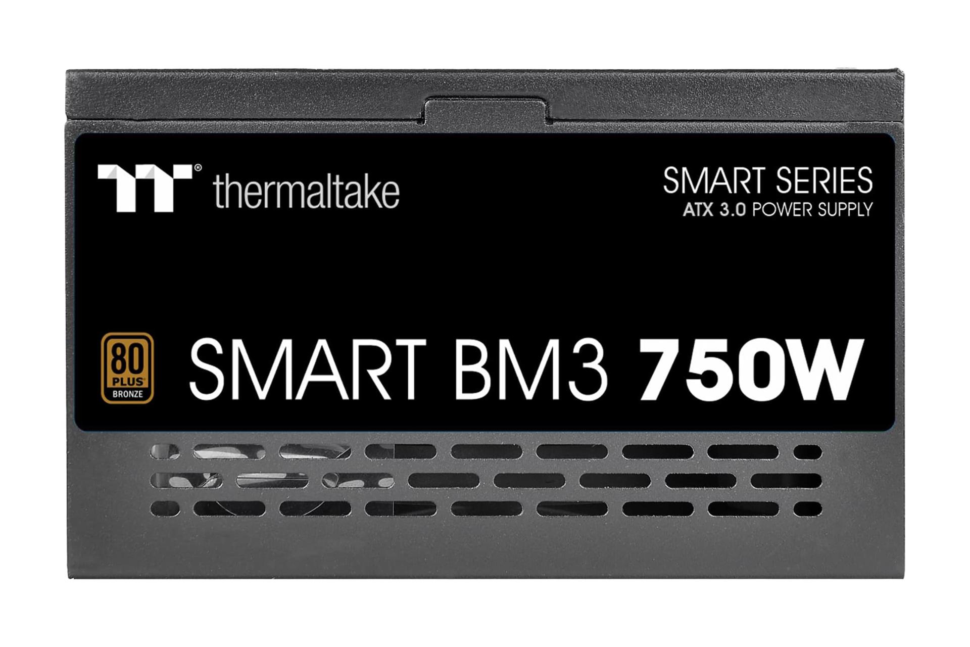 نمای پنل کناری پاور کامپیوتر ترمالتیک Smart BM3 با توان 750 وات با نمایش لوگو