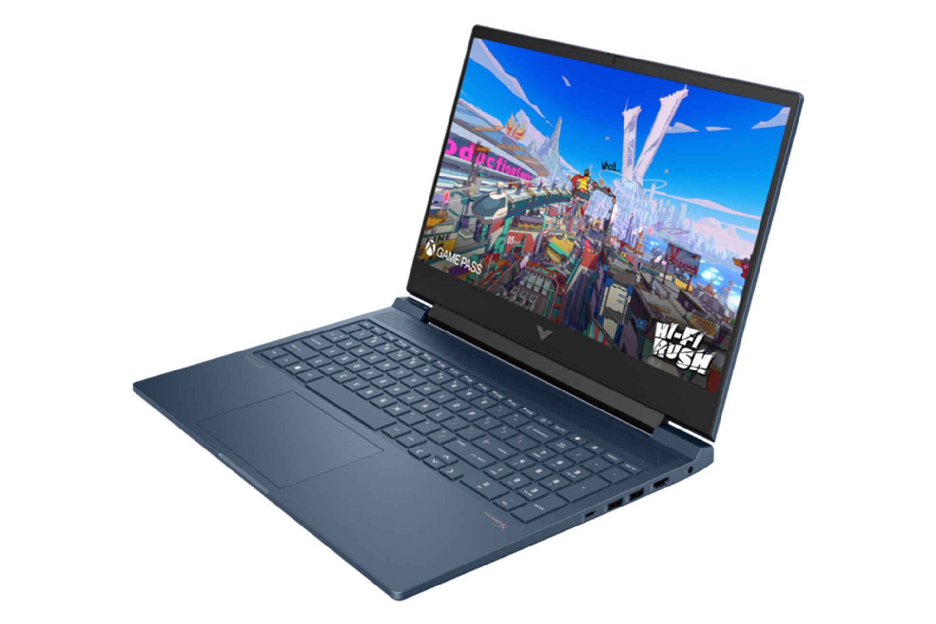 لپ تاپ اچ پی HP Victus 16-r1021nia نمای جلو و راست