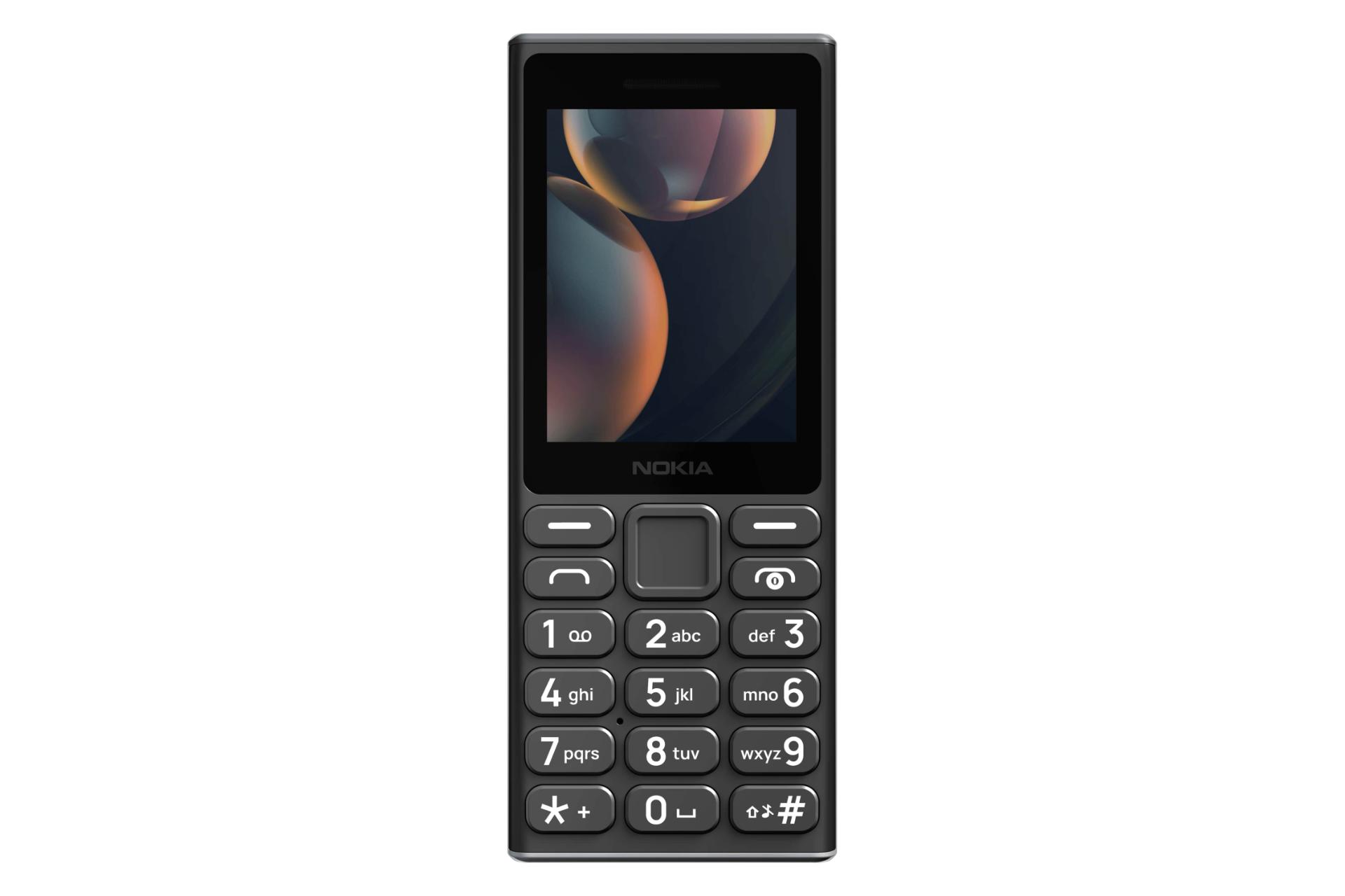 پنل جلو و صفحه کلید گوشی موبایل نوکیا 108 4G نسخه 2024 مشکی / Nokia 108 4G 2024