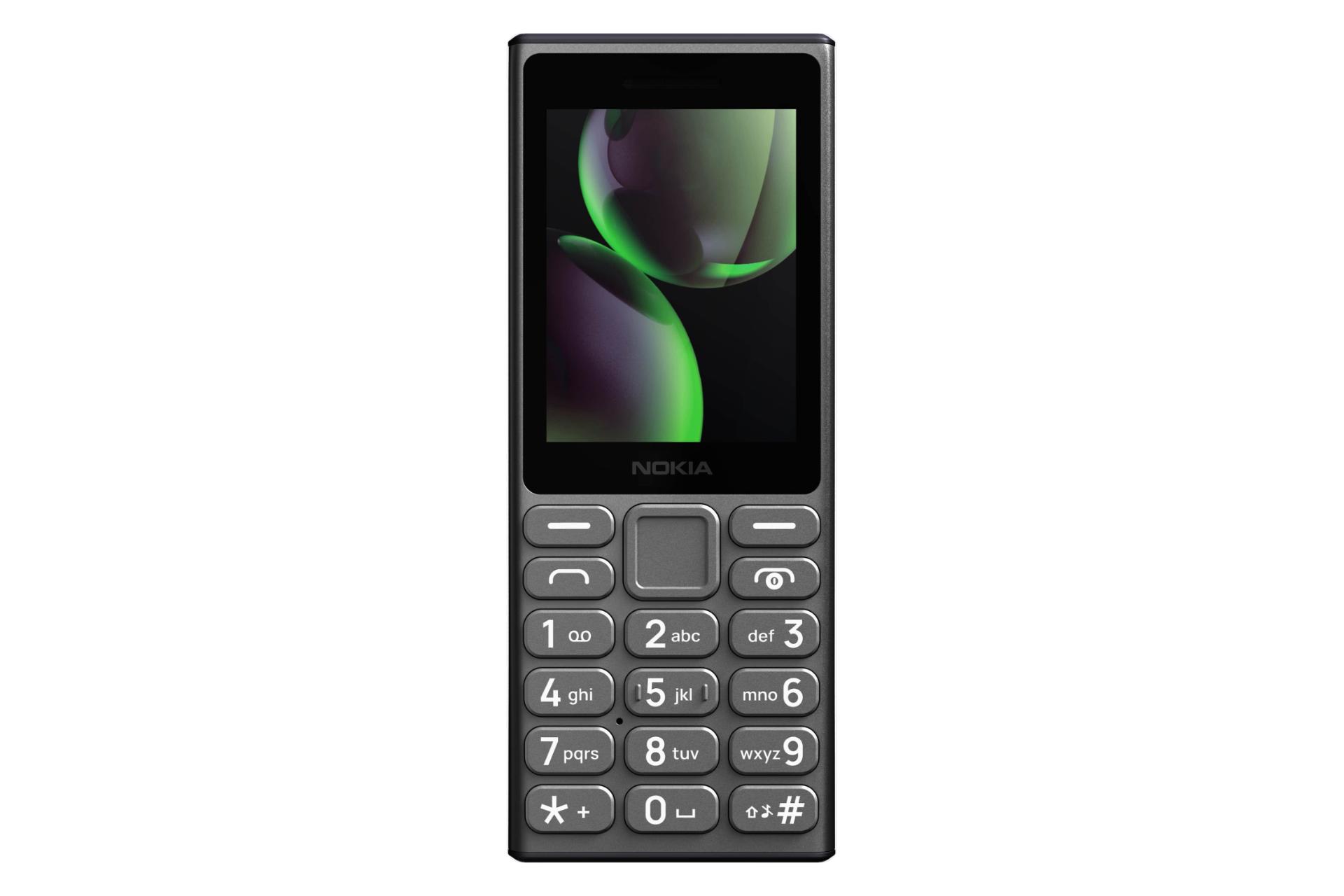 پنل جلو و صفحه کلید گوشی موبایل نوکیا 125 4G نسخه 2024 خاکستری تیره / Nokia 125 4G 2024