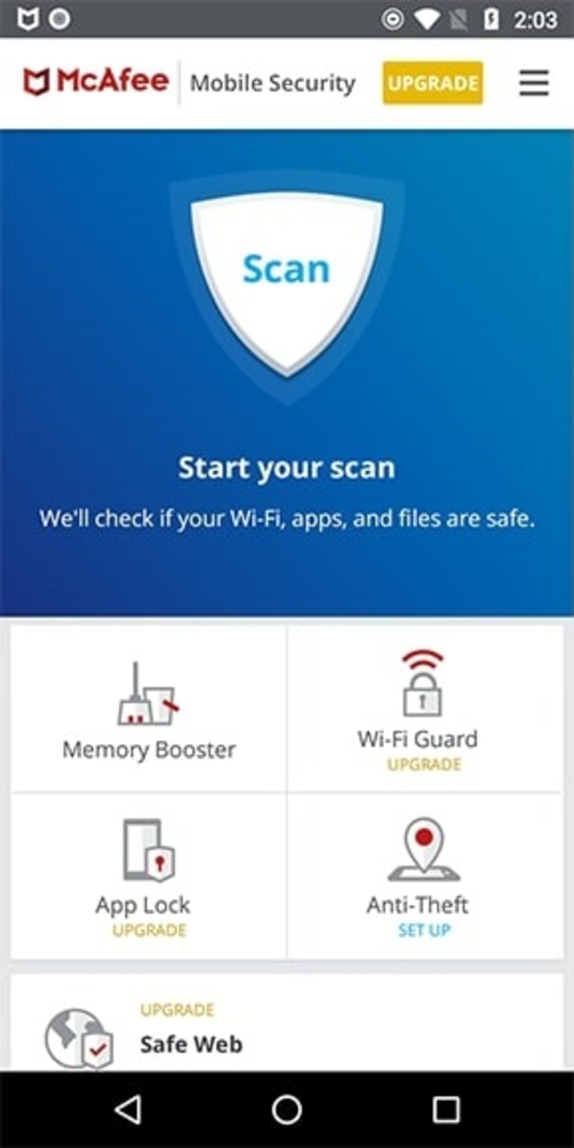 آنتی ویروس McAfee Mobile Security