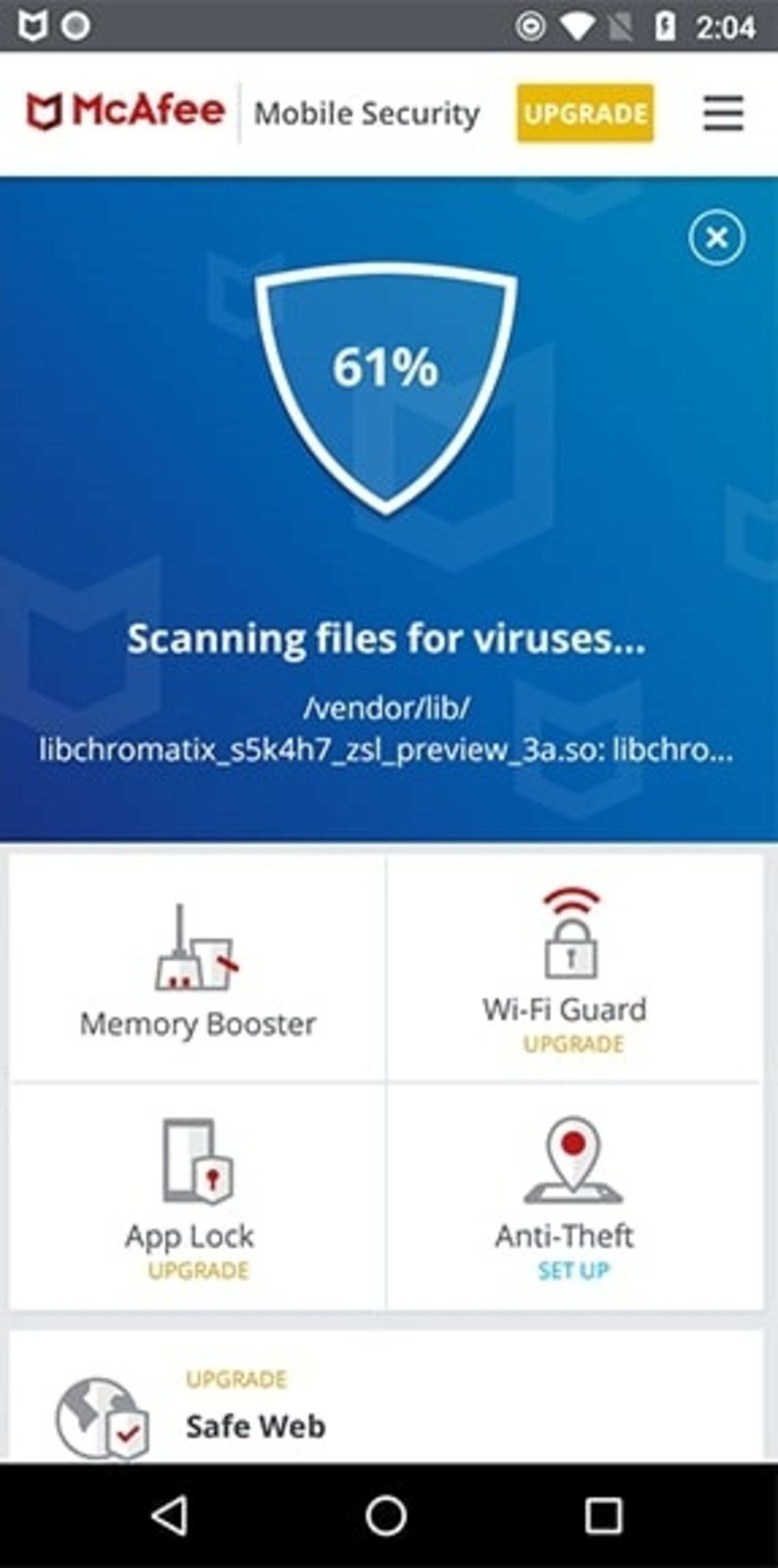 آنتی ویروس McAfee Mobile Security