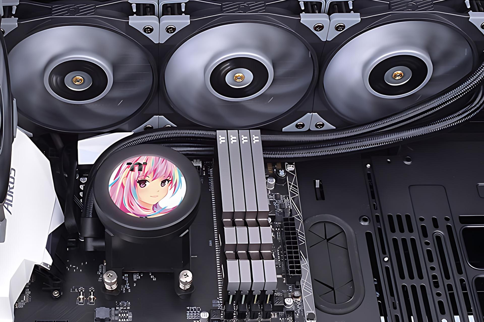 نمای نصب شده خنک کننده مایع ترمالتیک Thermaltake TOUGHLIQUID Ultra 360