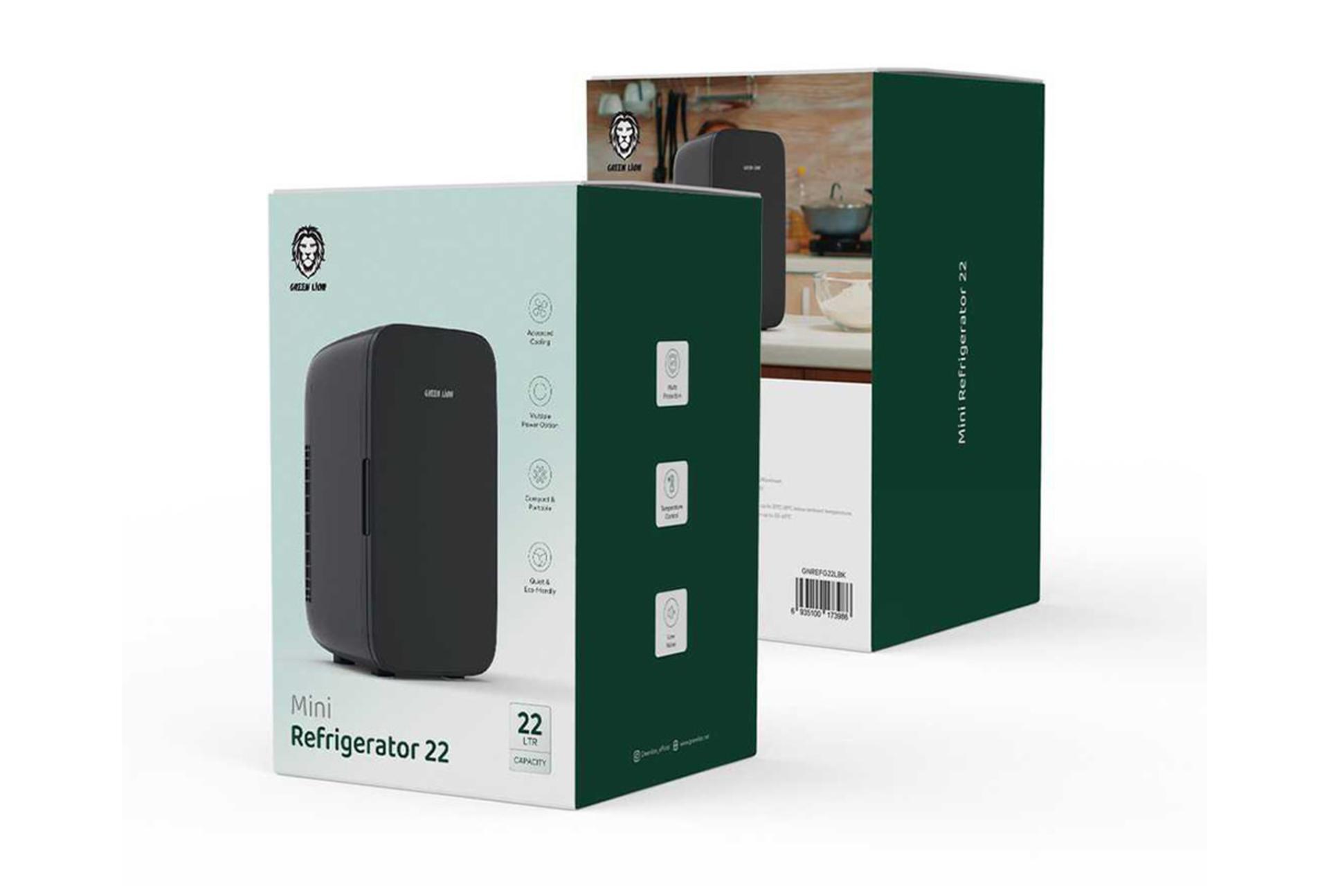 یخچال گرین لاین Green Lion Mini Refrigerator 22 جعبه و بسته بندی