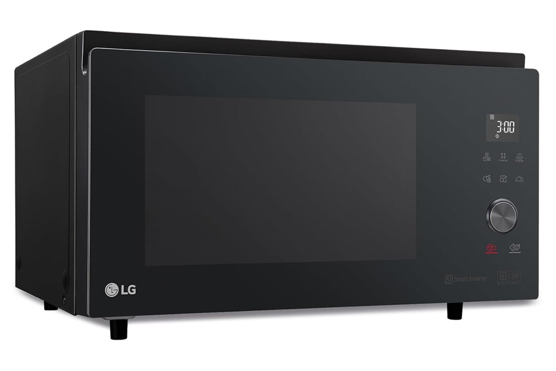 مایکروفر ال جی LG MJ3965BPS نمای جلو و چپ