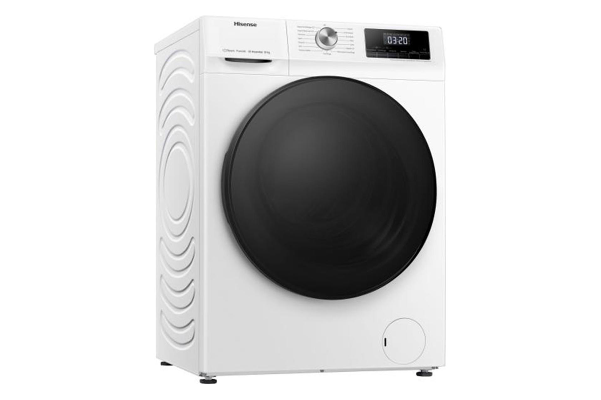 ماشین لباسشویی هایسنس Hisense WFQA1014EVJM نمای جلو و چپ