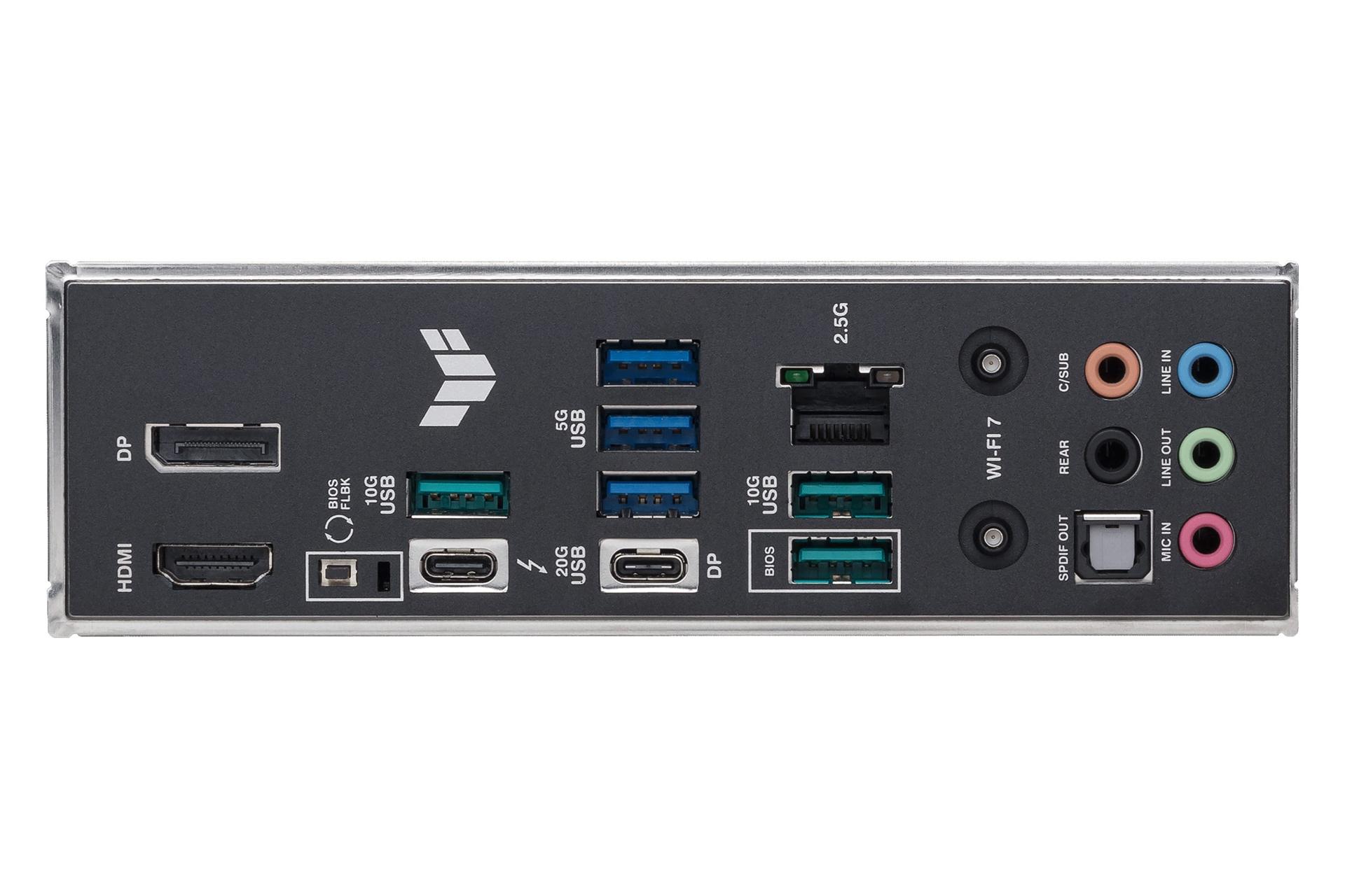 درگاه های مادربرد ایسوس ASUS TUF GAMING Z890-PLUS WIFI